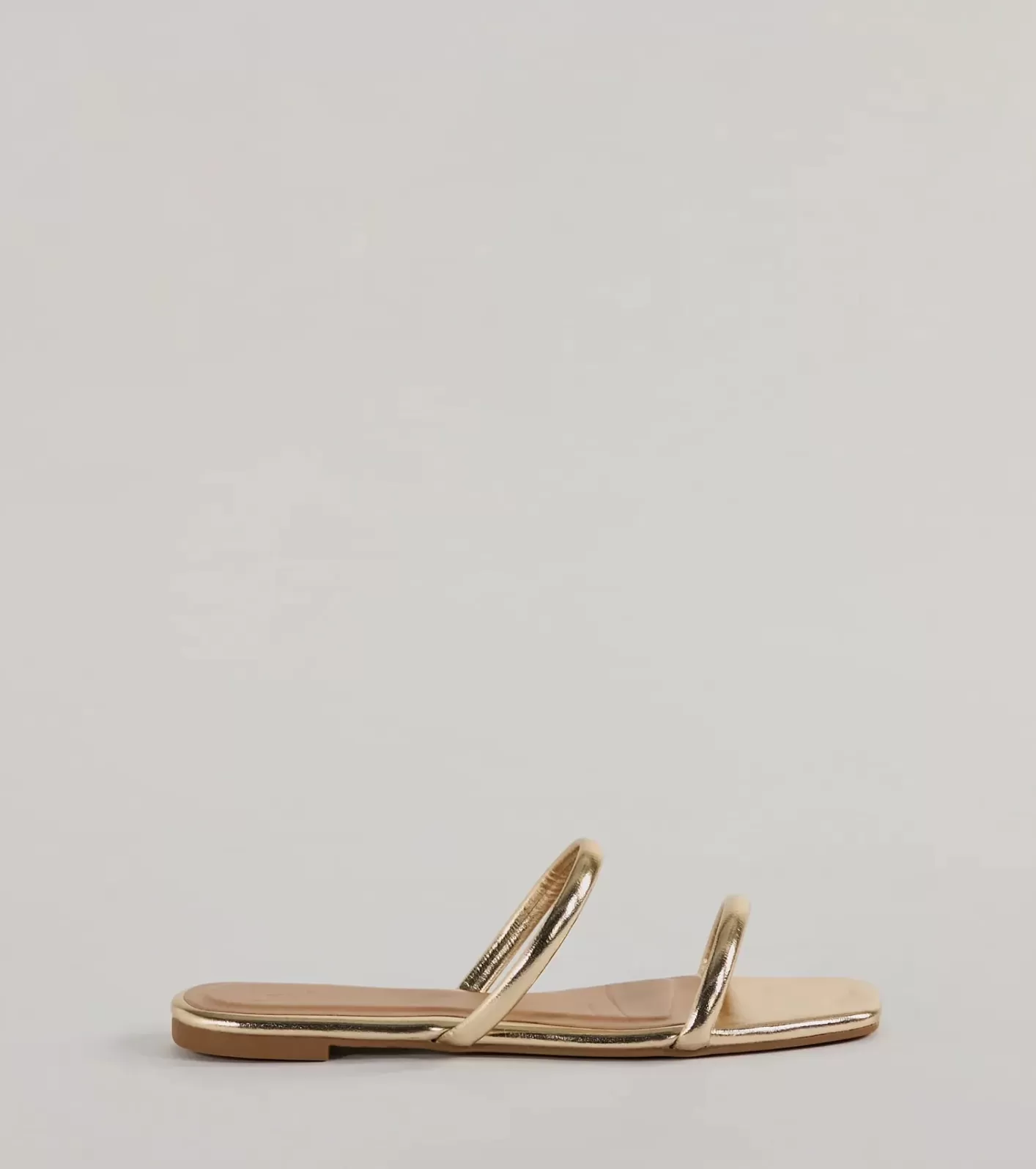Windsor All Time Favorite Strappy Metallic Flat Sandals GOLD Fashion