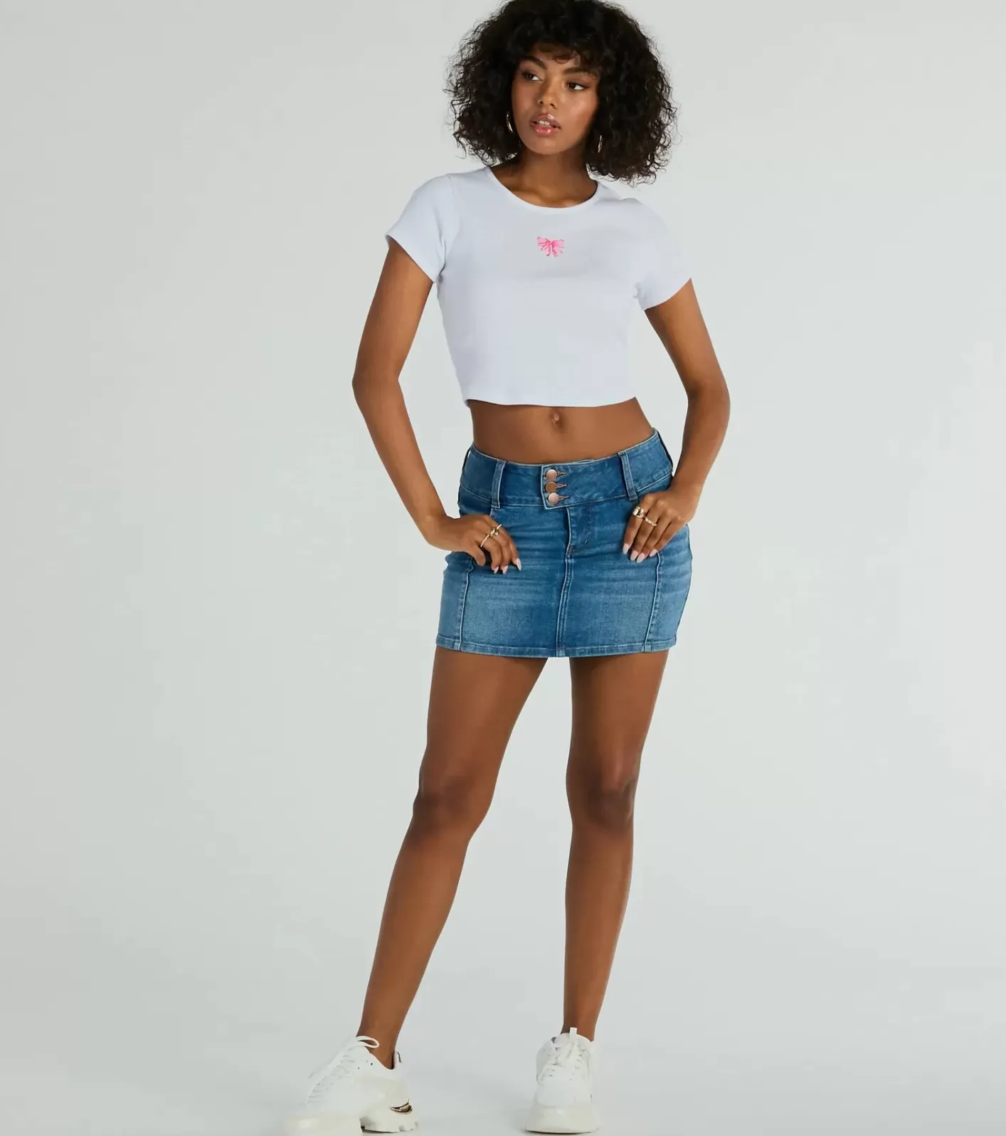 Windsor Always A Classic Mid-Rise Denim Mini Skirt MEDIUMDENIM Cheap