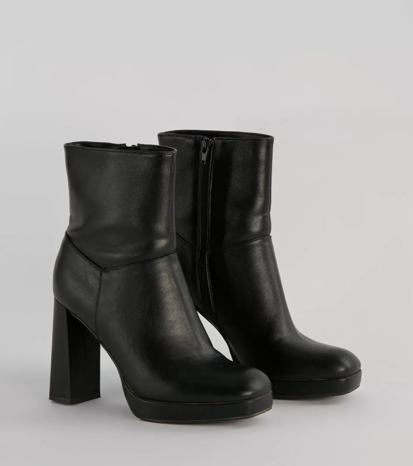 Windsor Amp It Up Faux Leather Platform Boots BLACK Shop