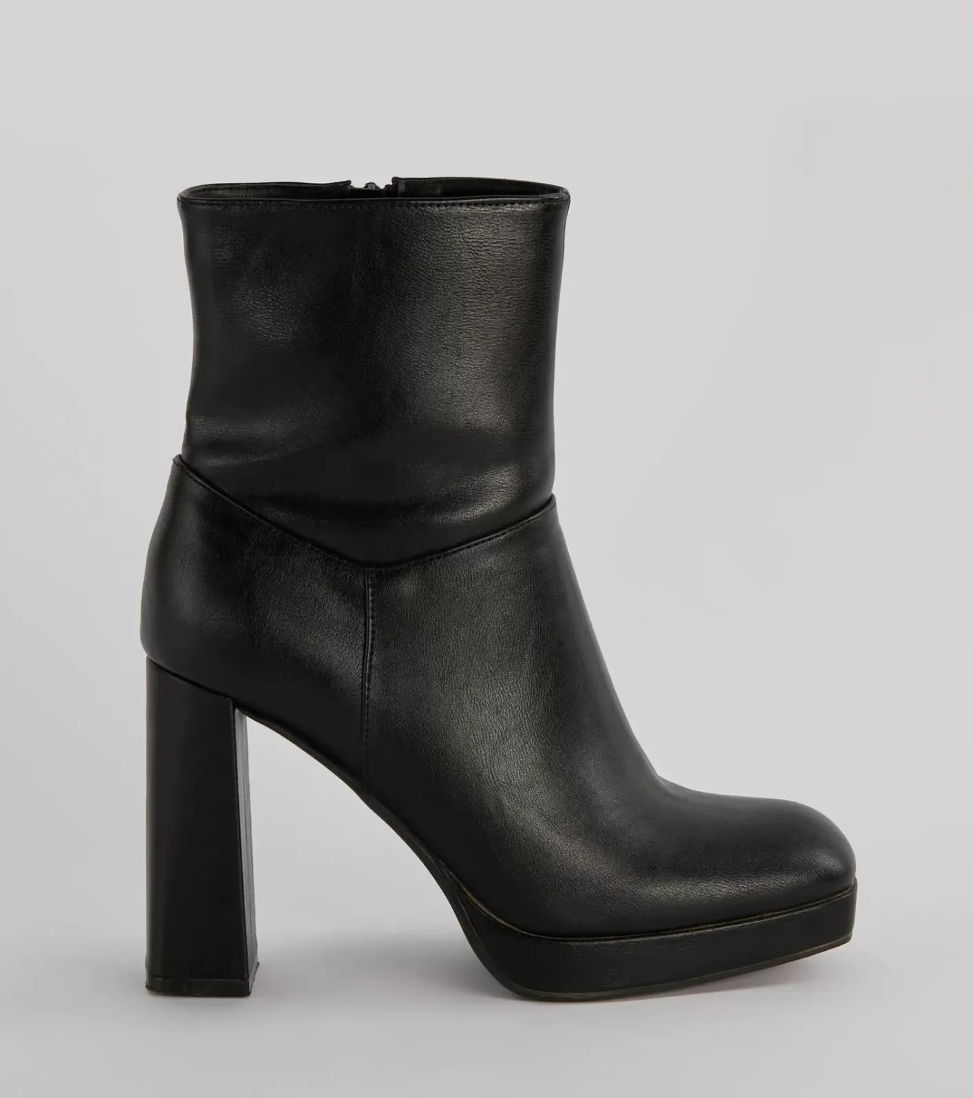 Windsor Amp It Up Faux Leather Platform Boots BLACK Shop