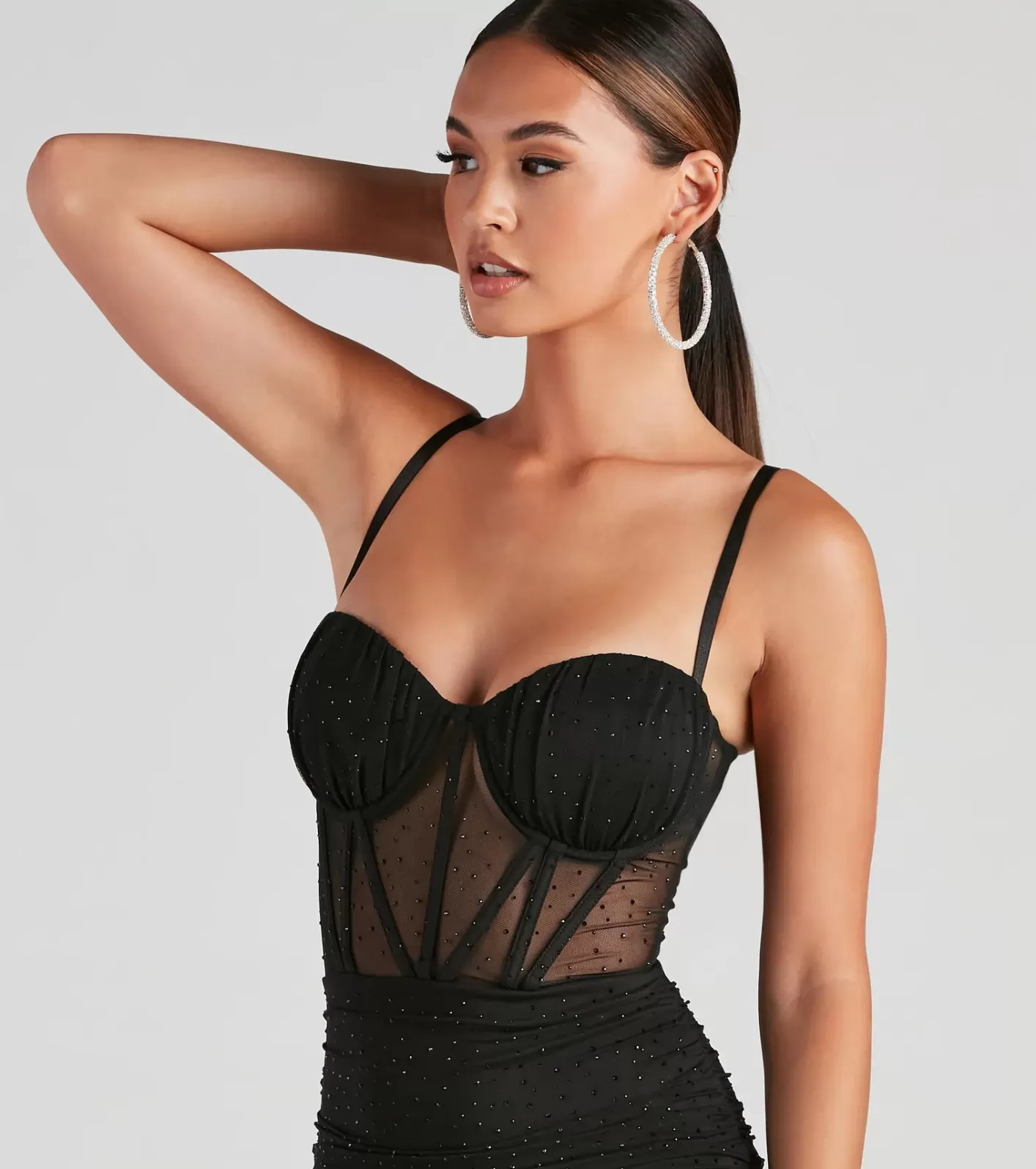 Windsor Andi Heat Stone Corset Dress BLACK Online