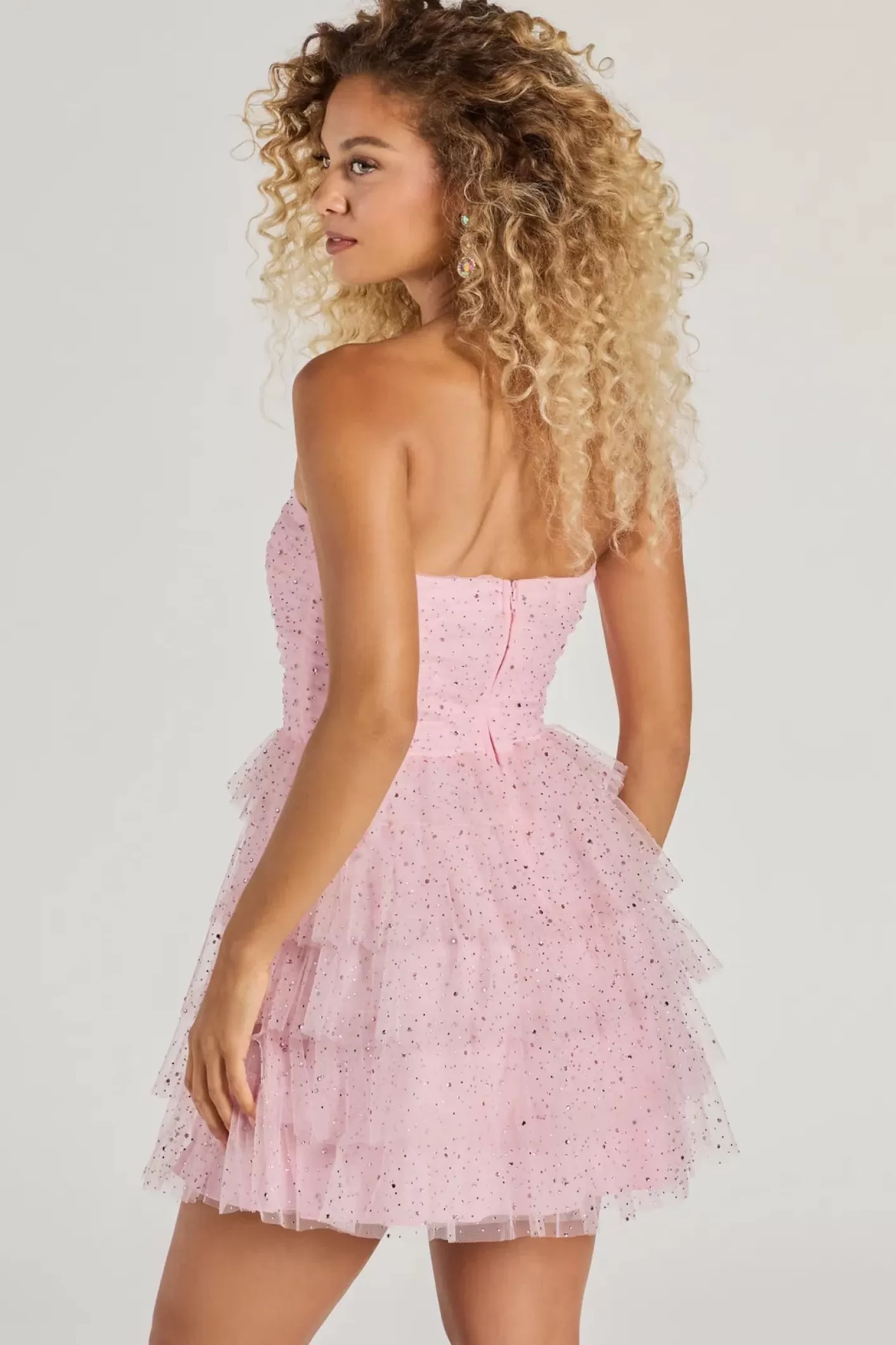 Windsor Arie Strapless Rhinestone A-Line Party Dress PINK Sale