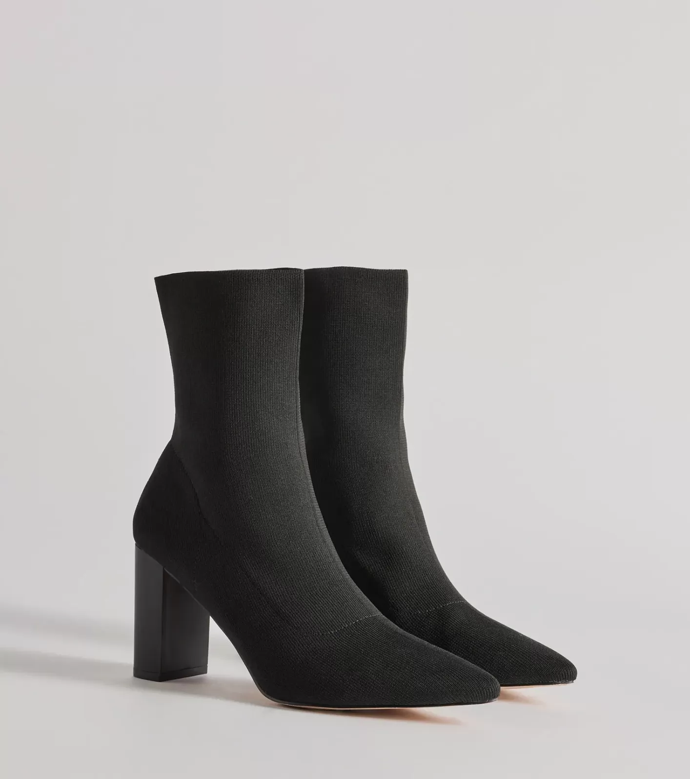 Windsor Back to Basics Knit Ankle Booties BLACK Discount
