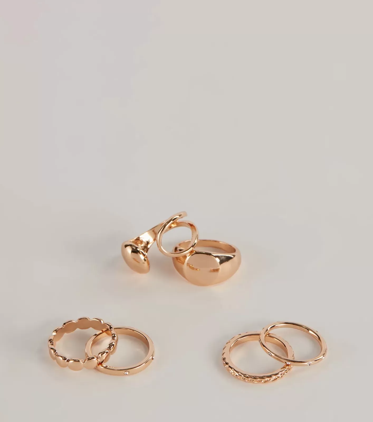 Windsor Bold Six Pack Ring Set GOLD Cheap