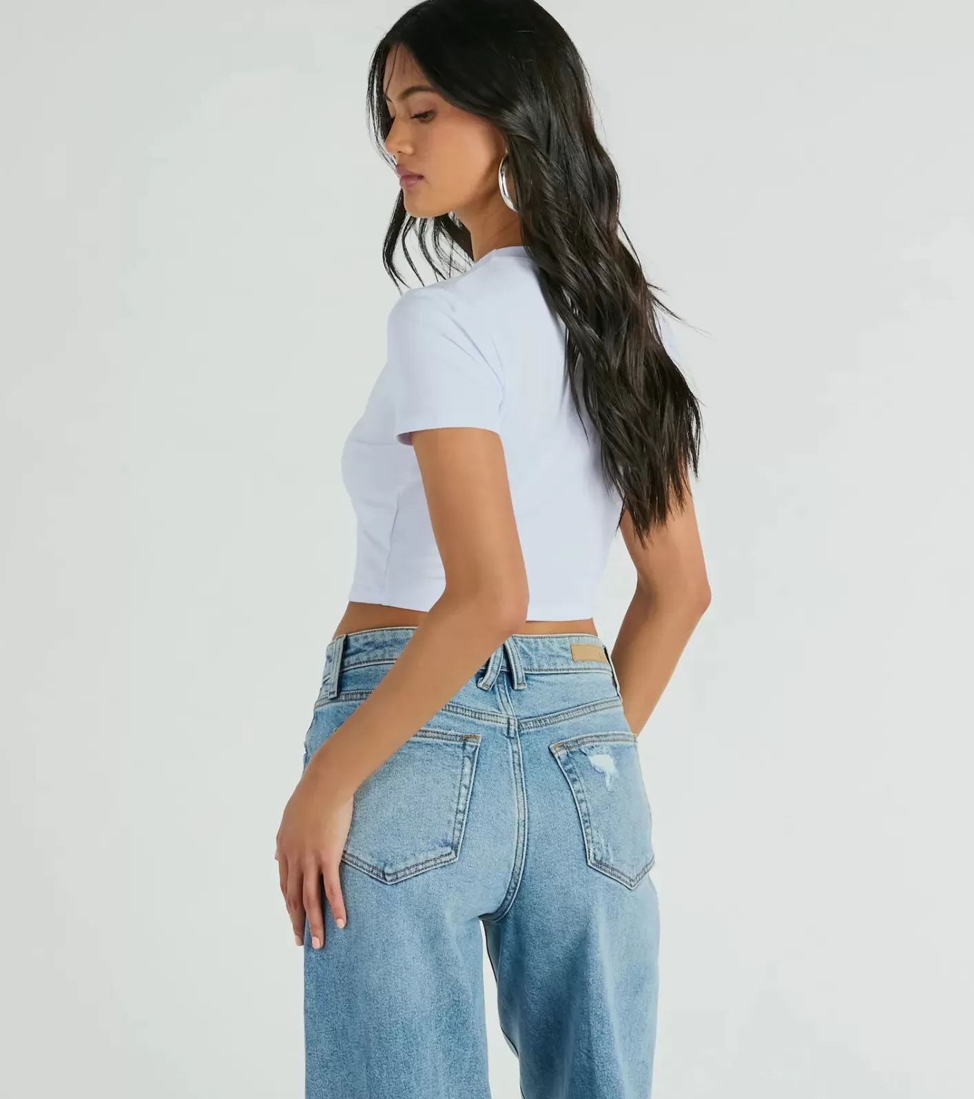 Windsor Bring The Tequila Short Sleeve Crop Graphic Tee WHITE Best Sale