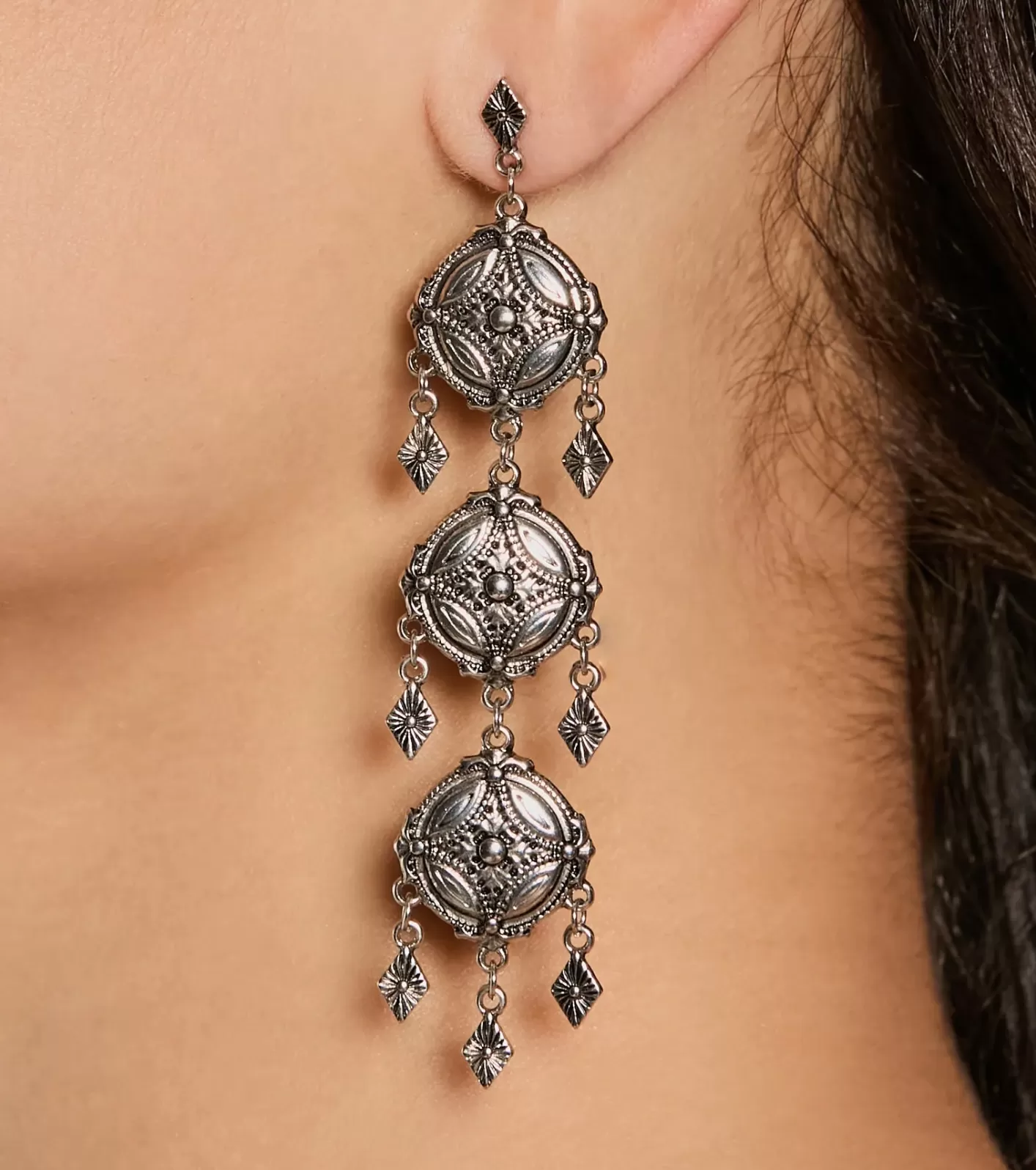 Windsor Burst Of Brilliance Coin Dangle Earrings SILVEROX Flash Sale