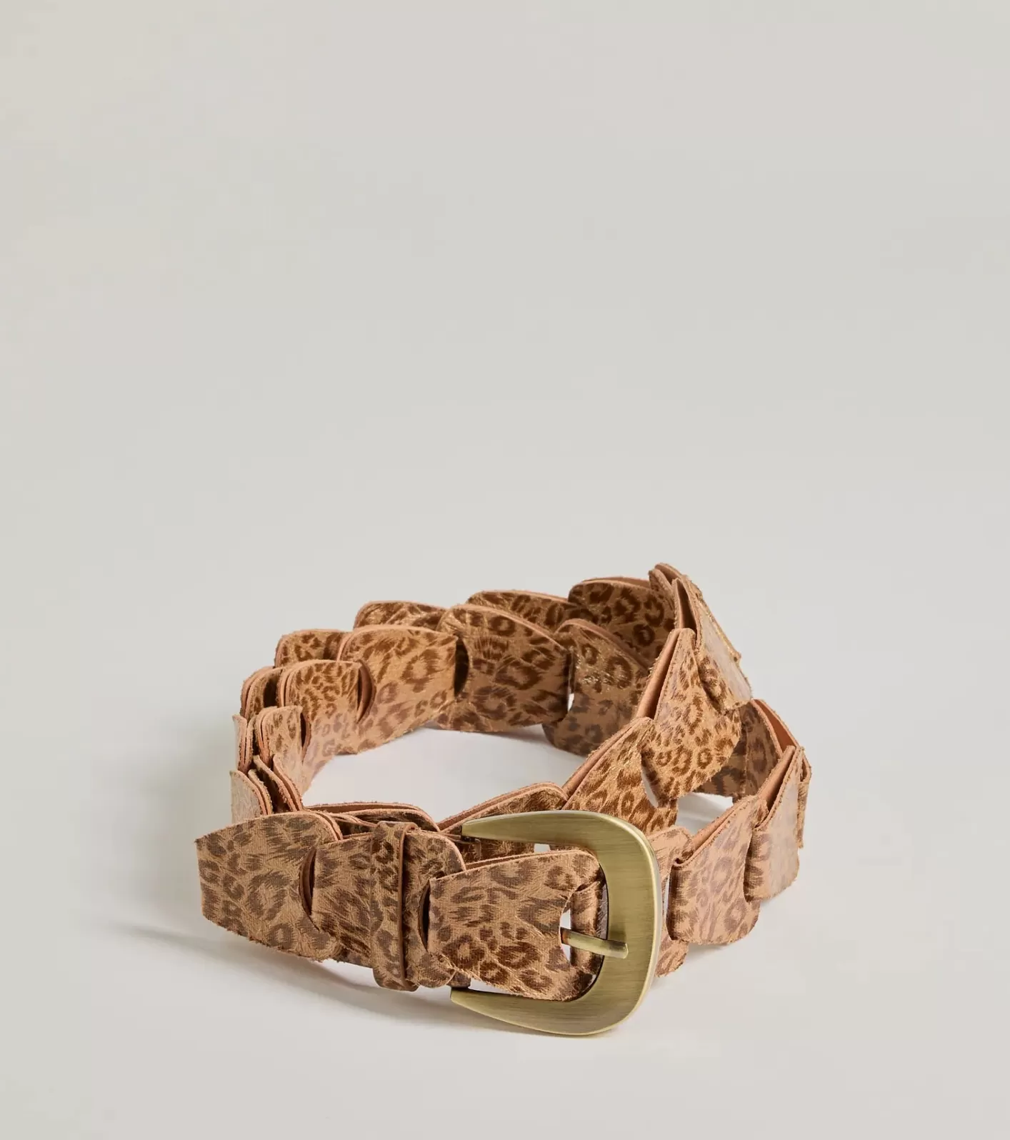 Windsor Call Of The Wild Print Faux Leather Belt LEOPARD Fashion