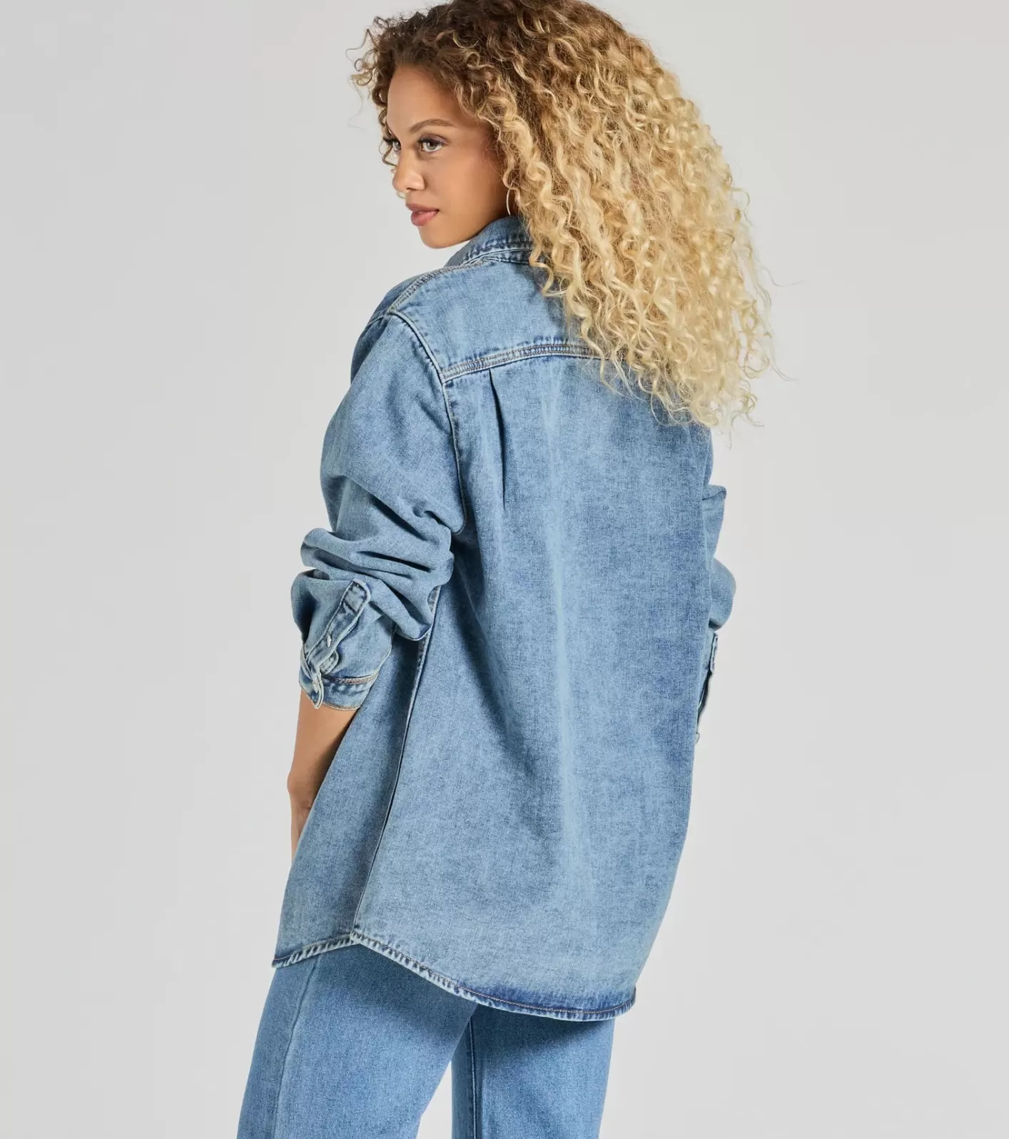 Windsor Casual Fave Button-Down Shacket DENIM Online