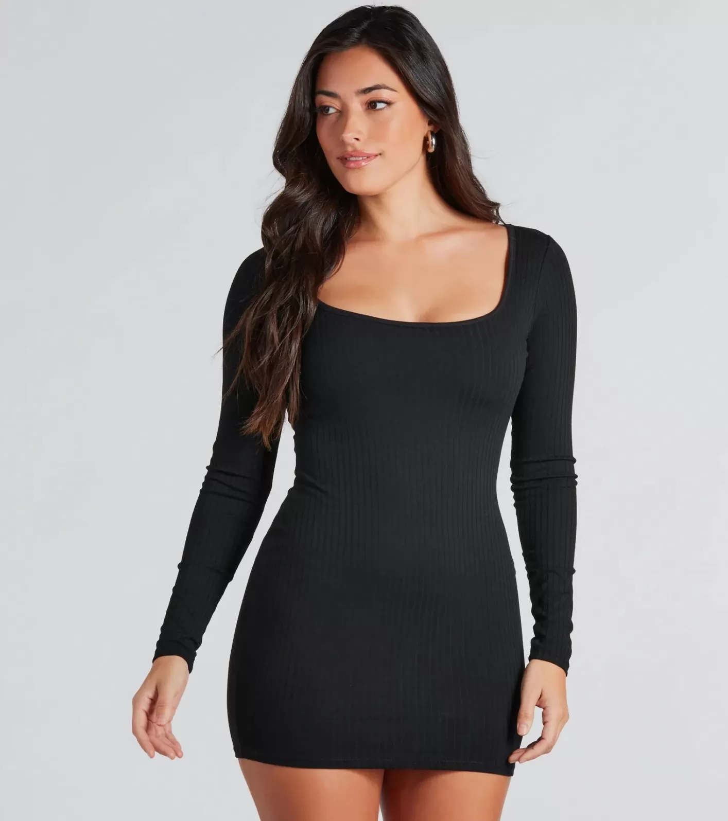 Windsor Casual Muse Scoop Neck Mini Dress BLACK Online