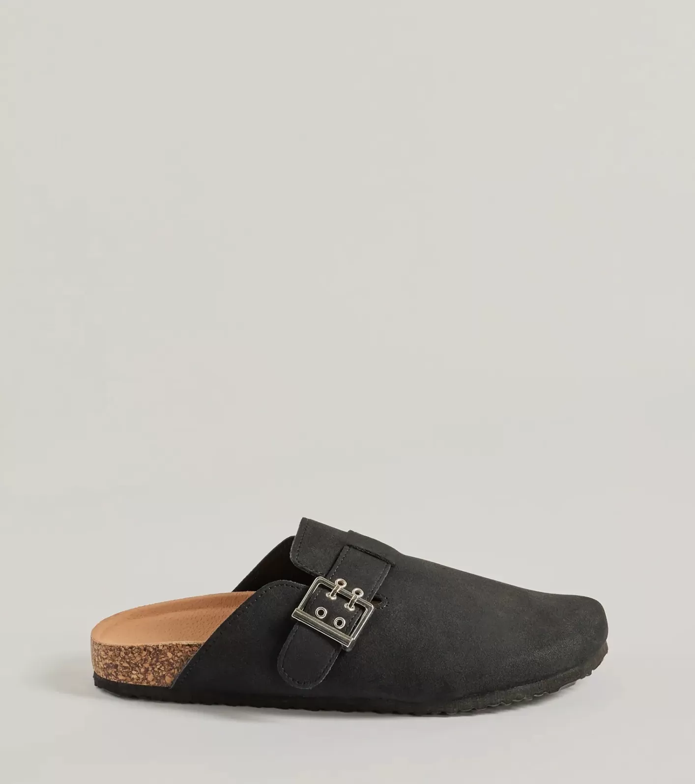 Windsor Casual Trend Faux Suede Slip-On Clogs BLACK Cheap