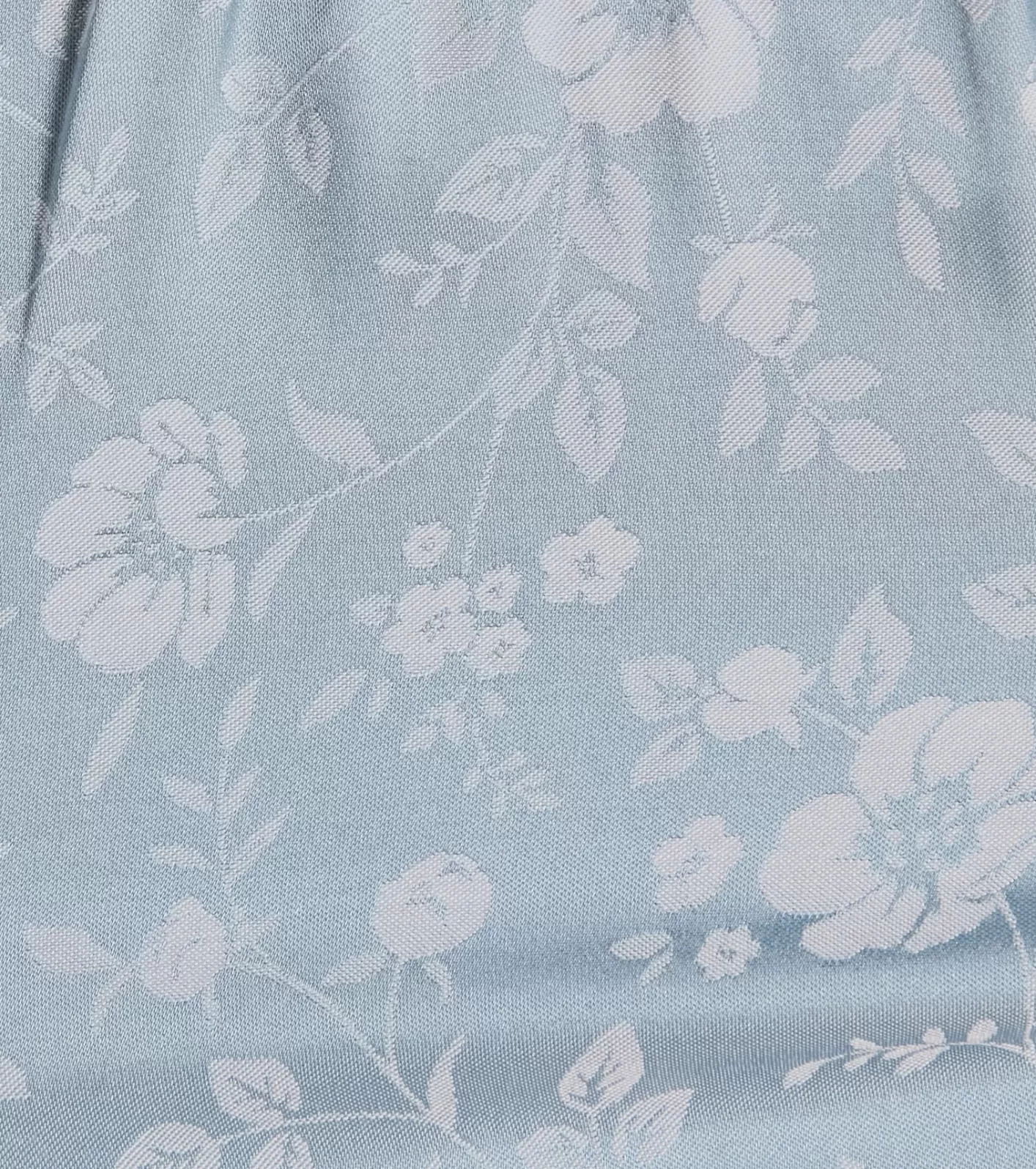 Windsor Charming And Sweet Button Down Floral Satin Crop Top BLUE-2 Outlet
