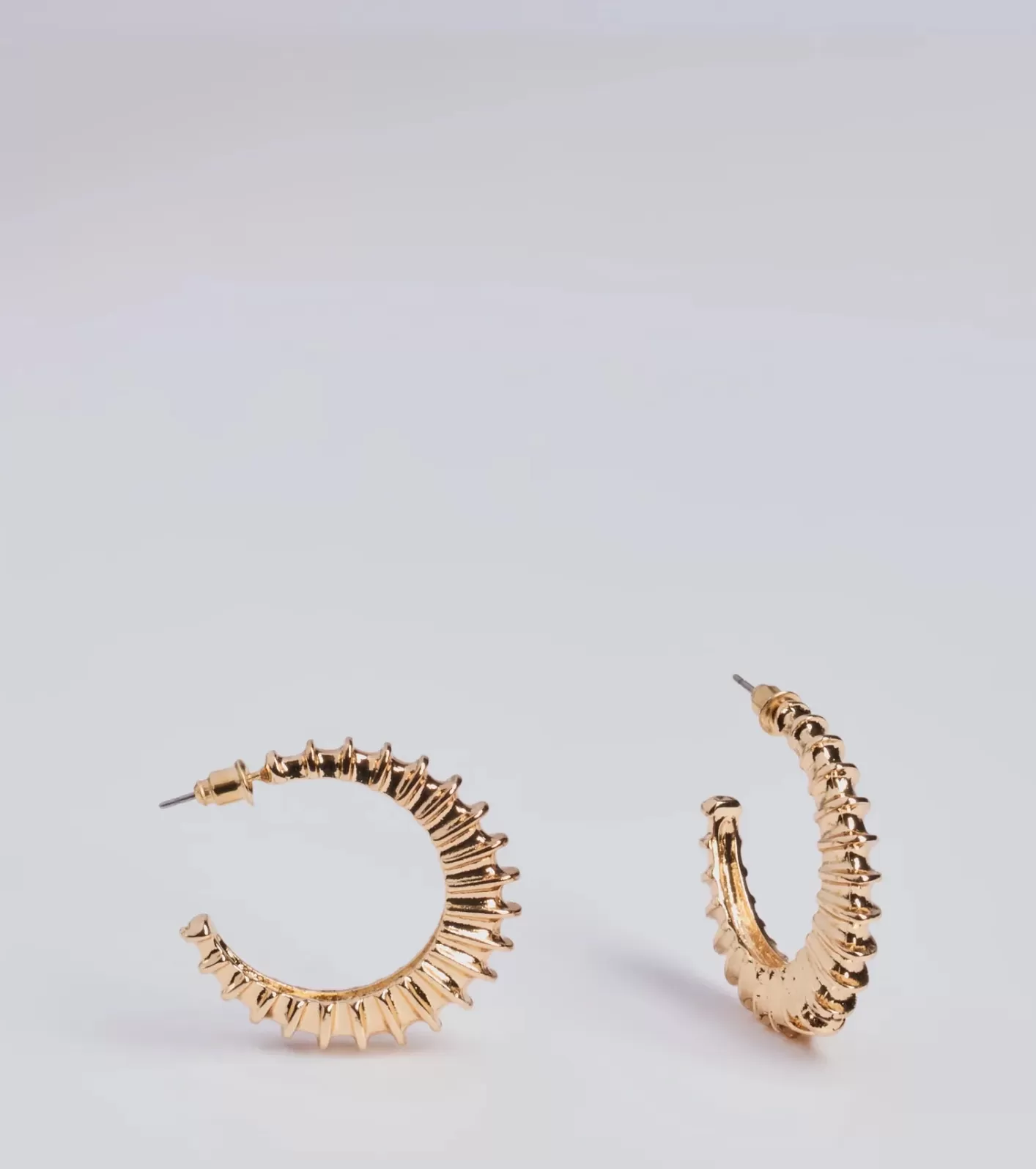 Windsor Chic Alert Coiled Hoop Earrings GOLD Clearance
