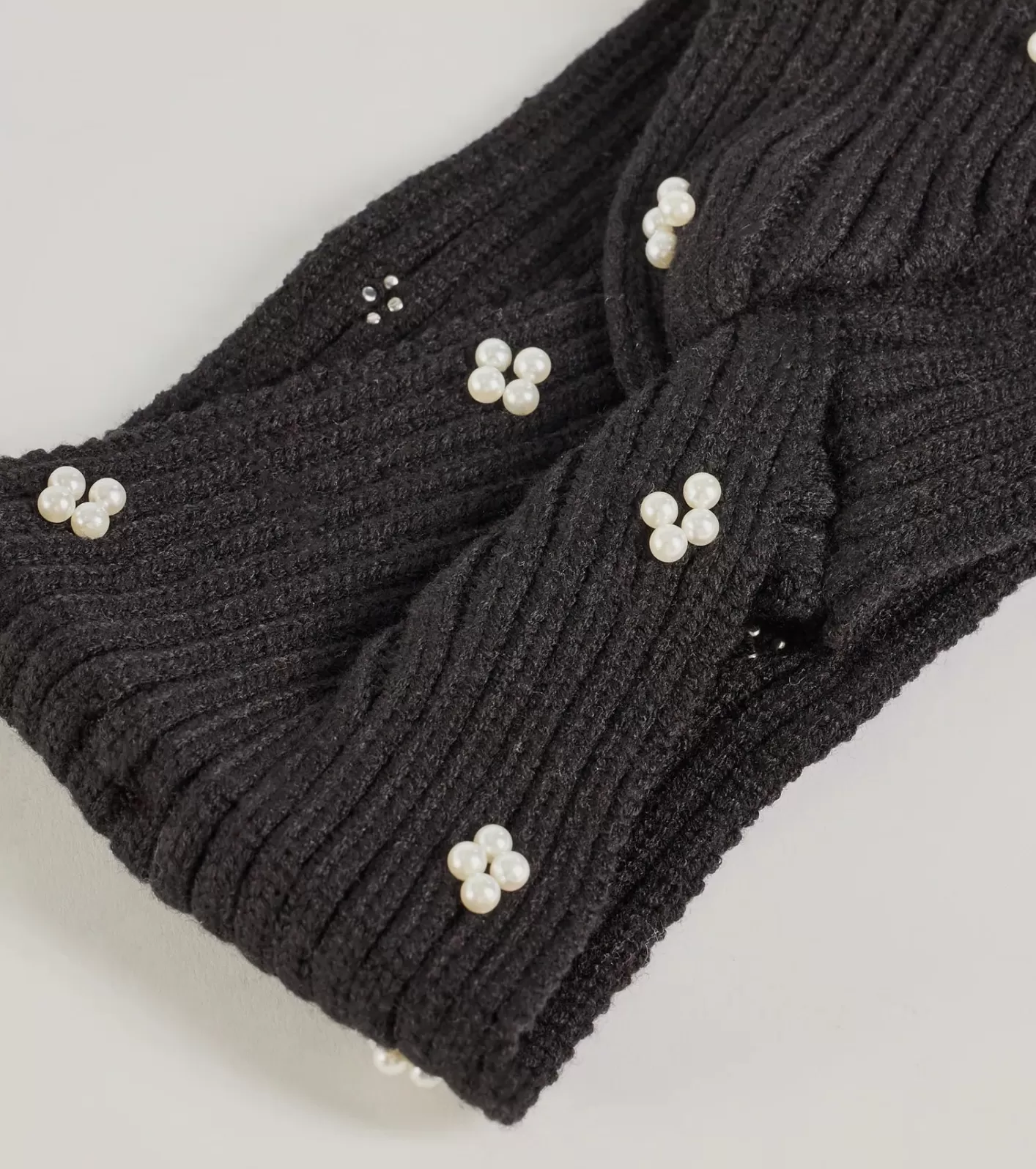 Windsor Chic Beauty Faux Pearl Head Wrap BLACK Cheap
