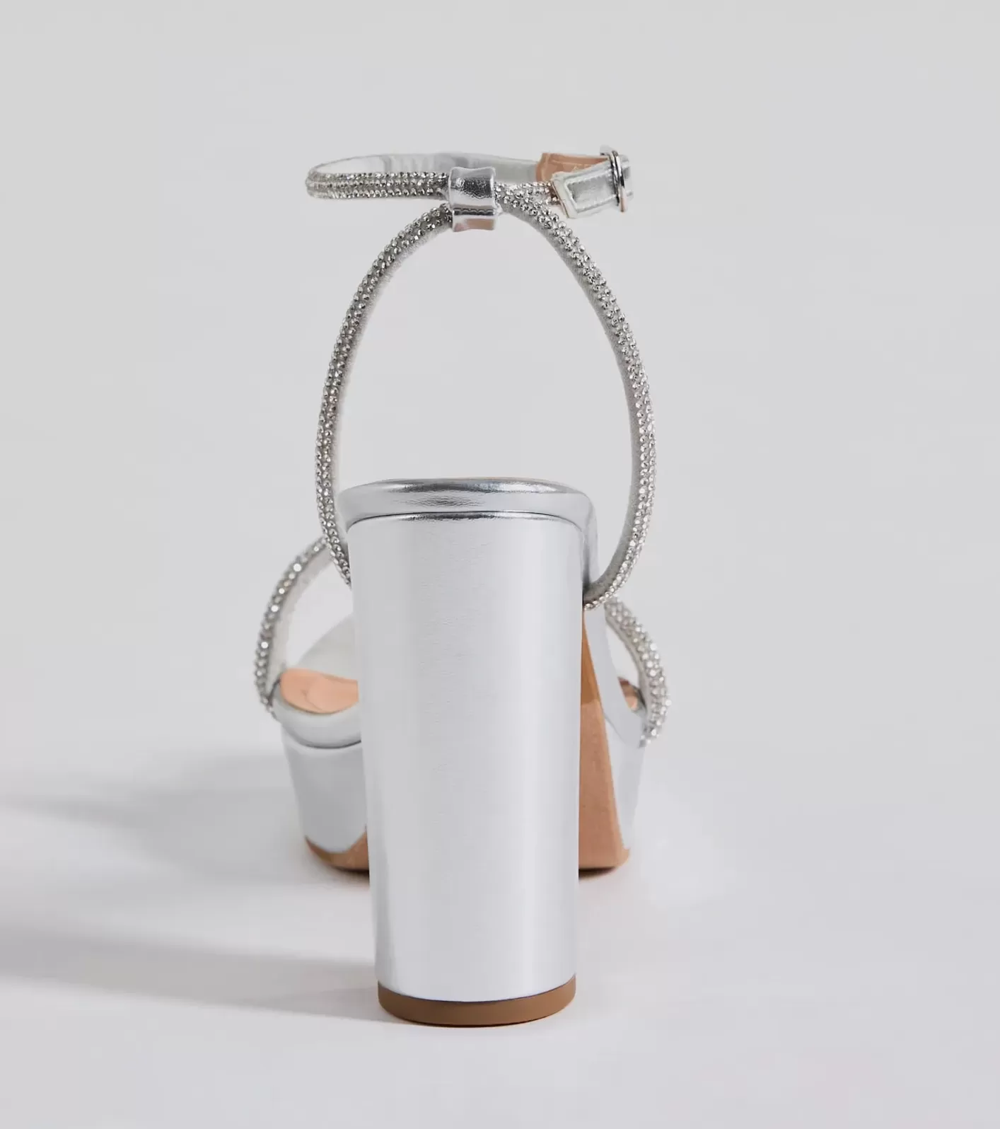 chic_stunners_rhinestone_platform_metallic_heels_88095.webp Windsor Chic Stunners Rhinestone Platform Metallic Heels SILVER New