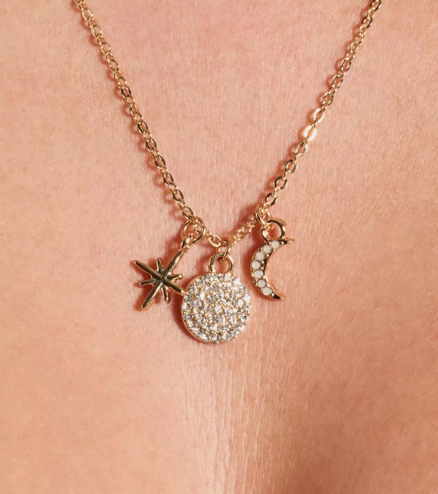 Windsor Chic Vibes Celestial Charm Necklace GOLD Best