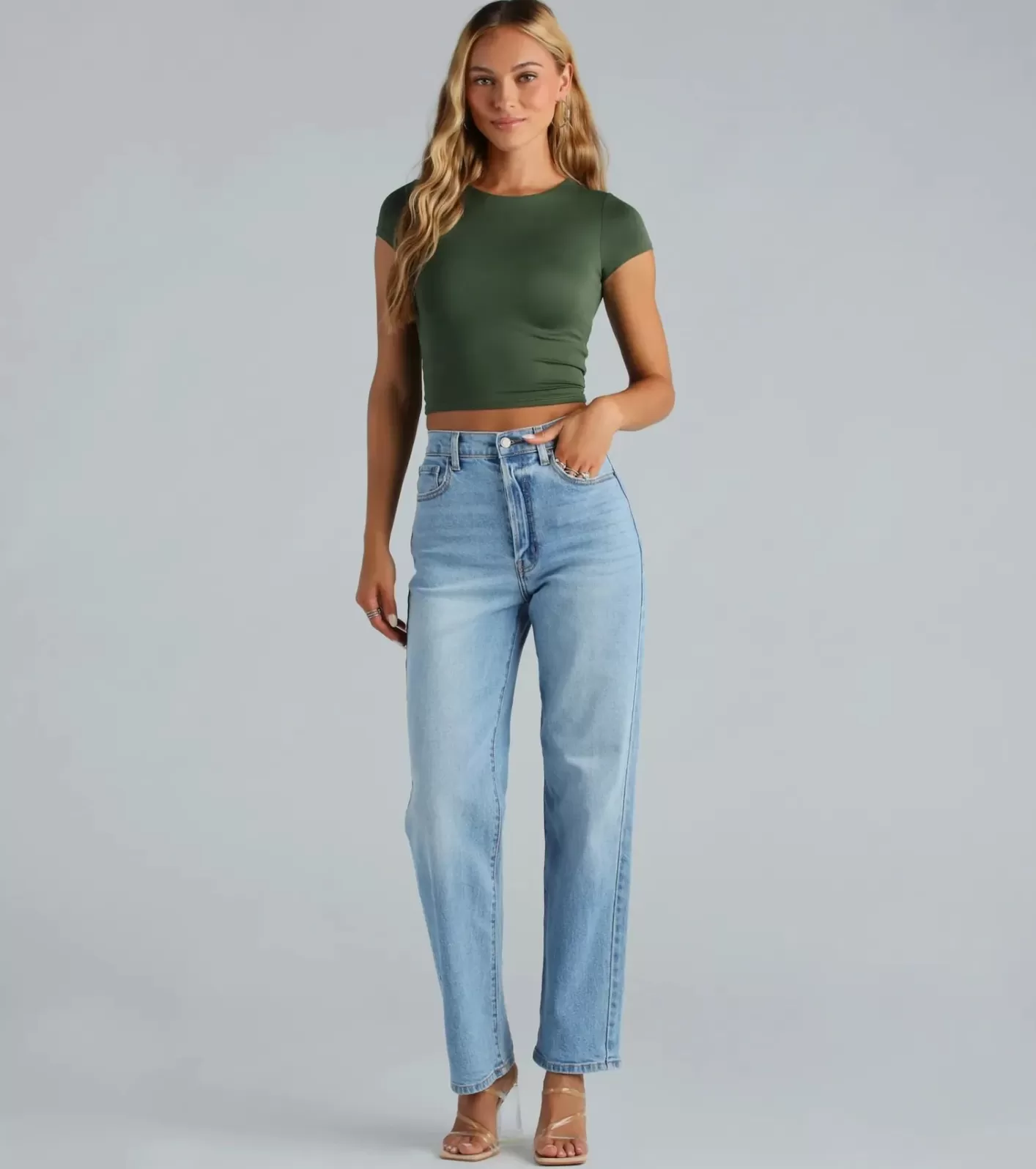 Windsor Classic High-Rise Straight-Leg Boyfriend Jeans MEDIUMDENIM Hot