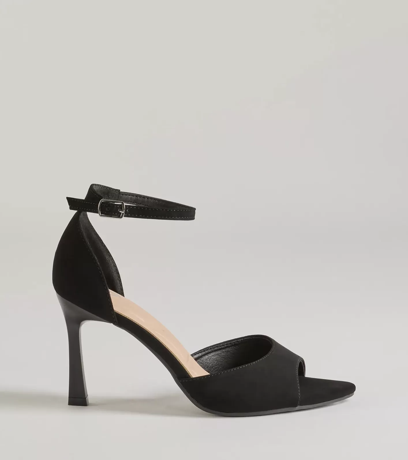 Windsor Classic Staple Pointed Toe Stiletto Heels BLACK Discount