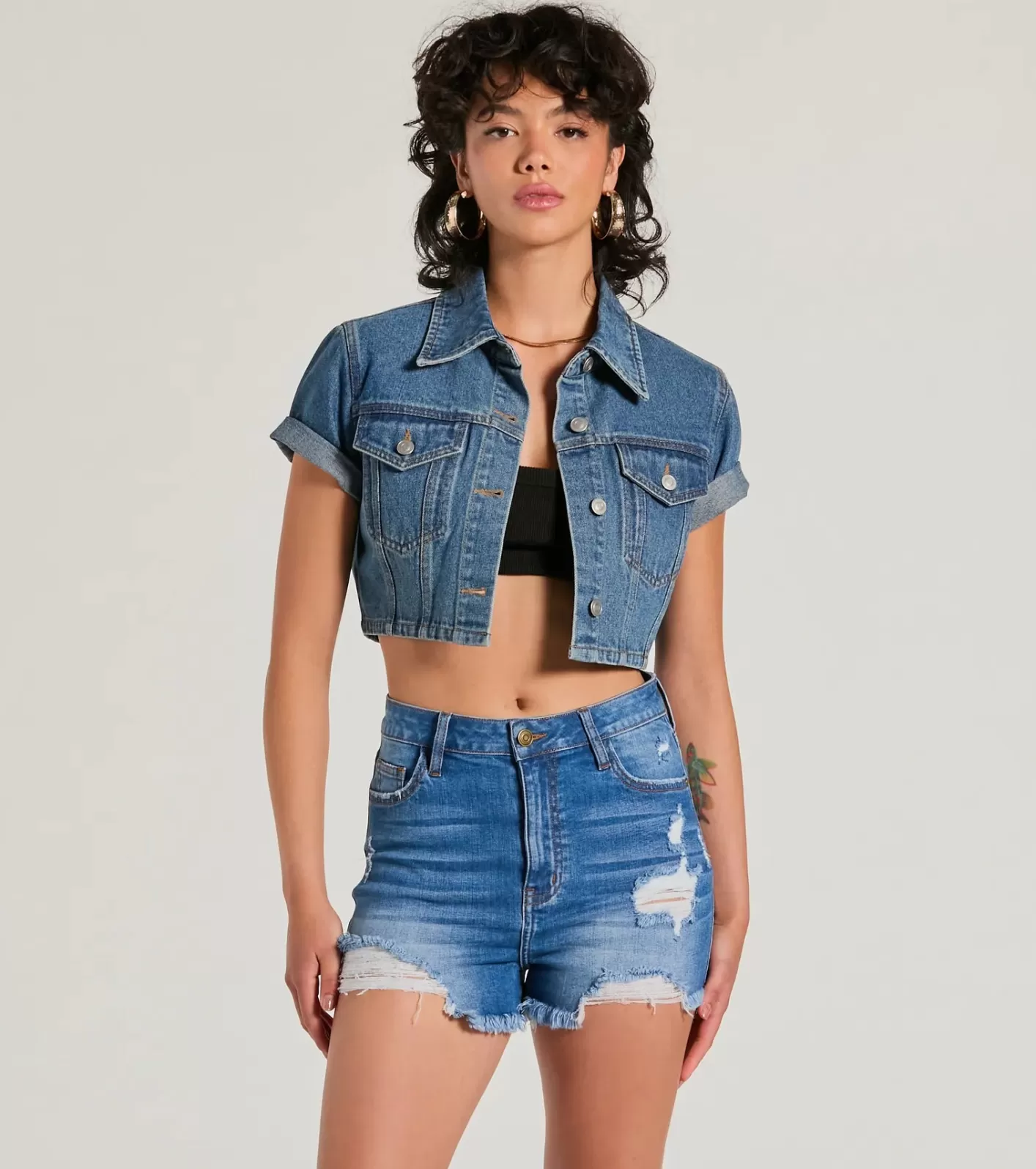 Windsor Cool Impression Short Sleeve Denim Jacket MEDDENIM Cheap