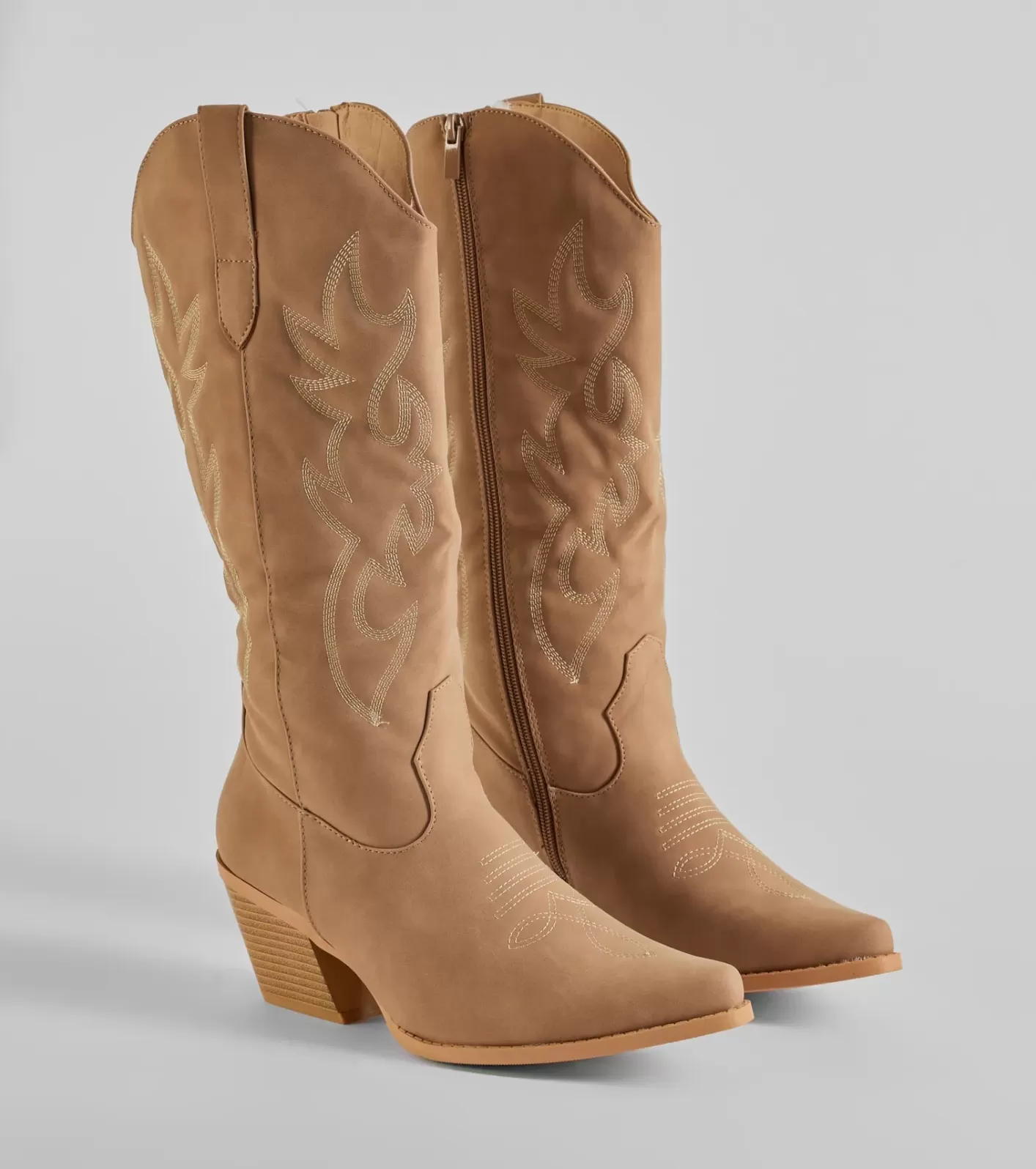 Windsor Country At Heart Under-The-Knee Cowboy Boots TAUPE Fashion