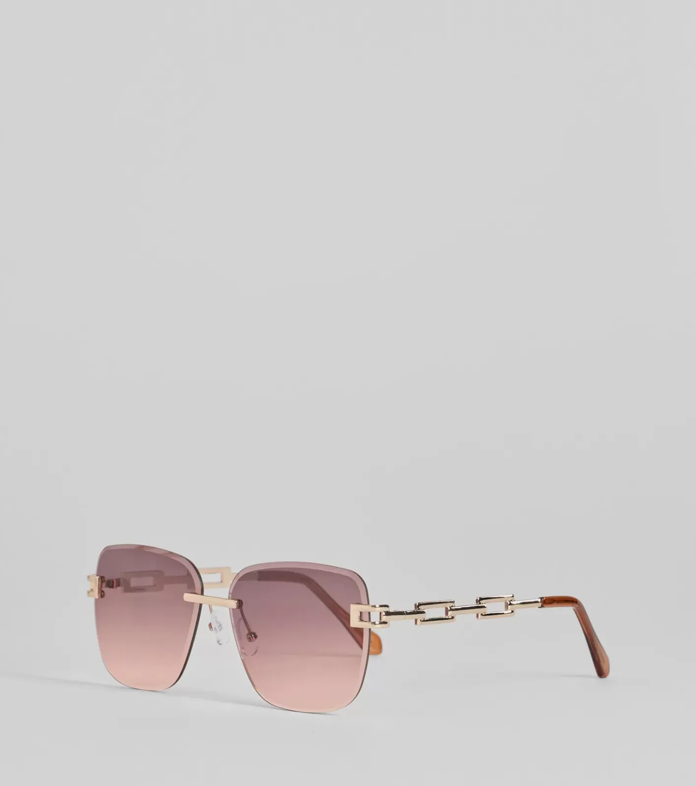 Windsor Cutest Vision Chain Link Trim Sunglasses ROSEGOLD Discount