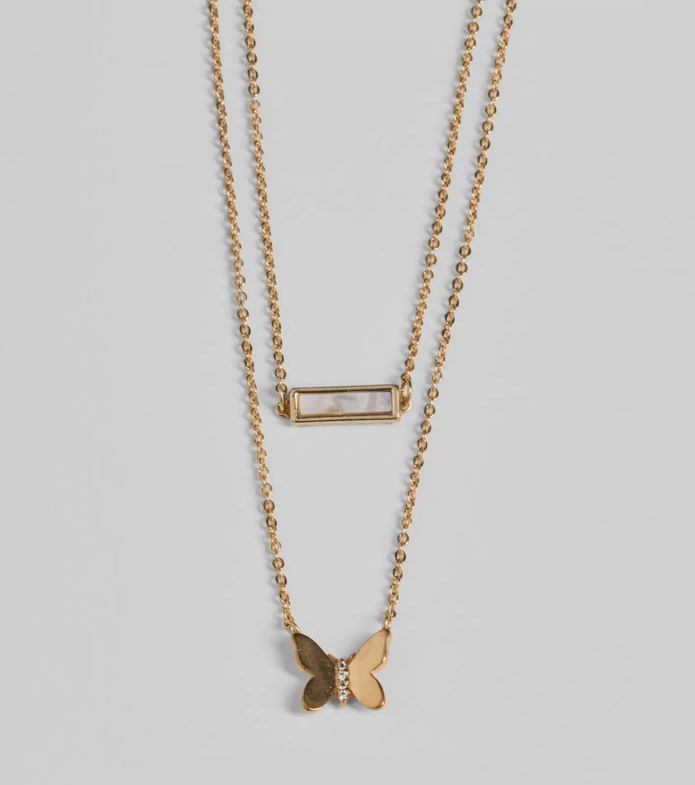 Windsor Dainty Sparkle Cubic Zirconia Layered Charm Necklace GOLD Discount