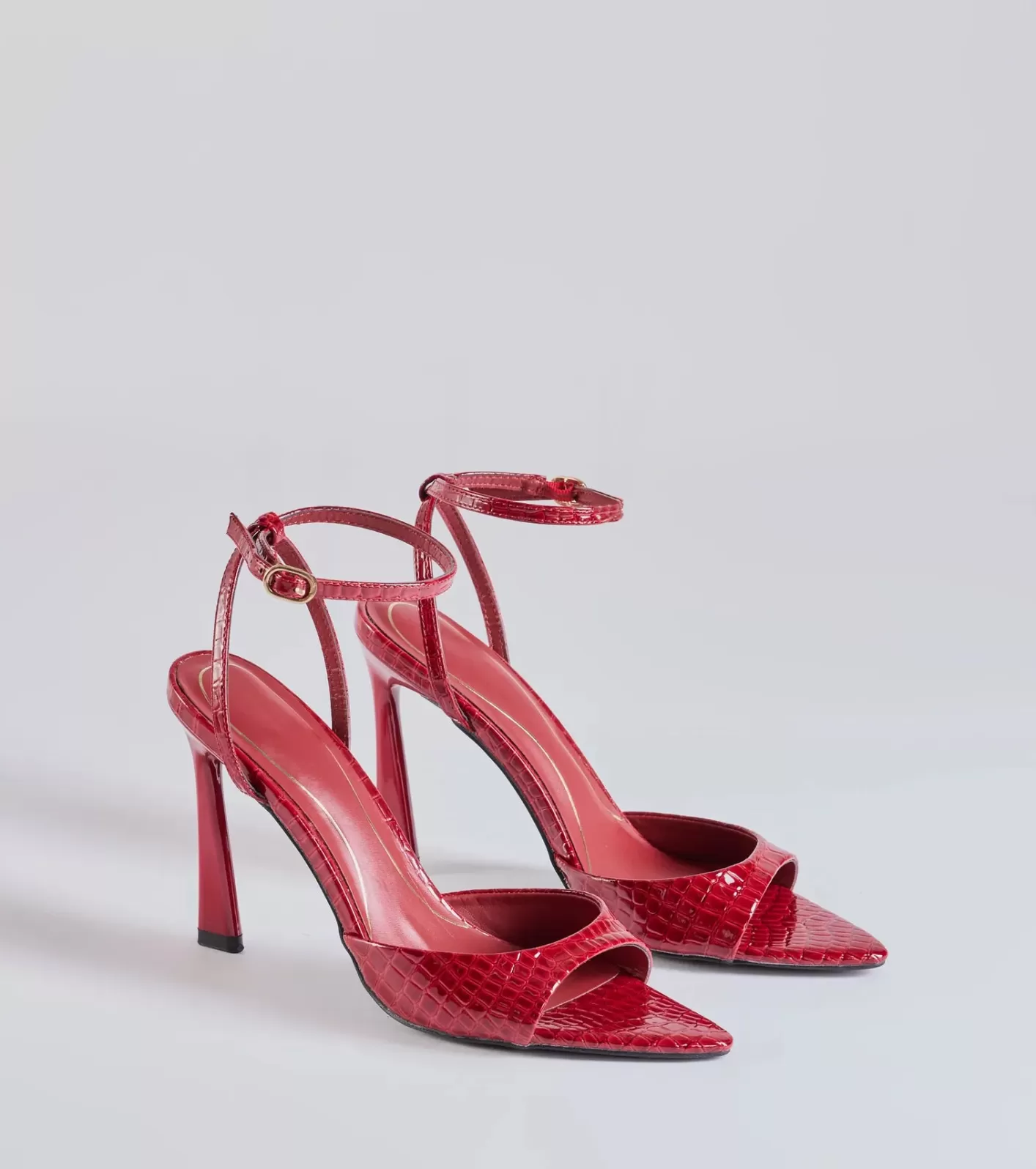 Windsor Diva Delight Pointed Toe Stiletto Heels RED Online