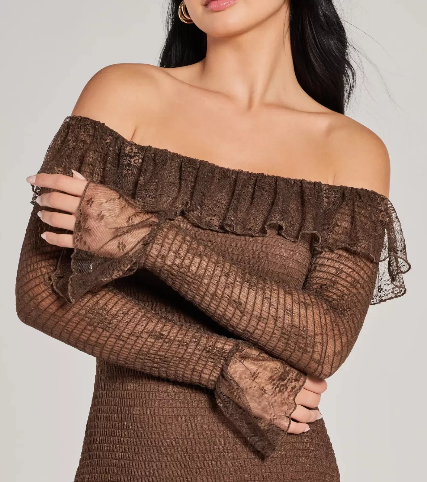 dreamy_darling_offtheshoulder_bodycon_mini_dress_67463.webp Windsor Dreamy Darling Off-The-Shoulder Bodycon Mini Dress BROWN Discount