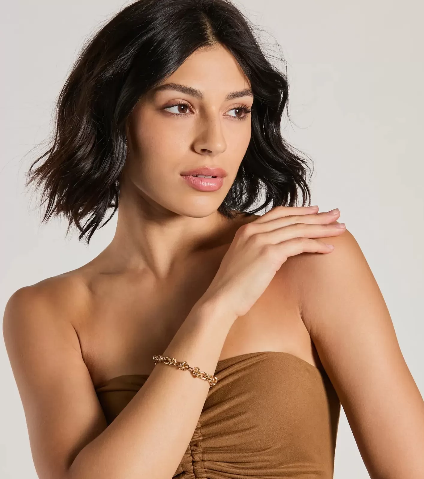 Windsor Edgy Chain-Link Bracelet GOLD Clearance
