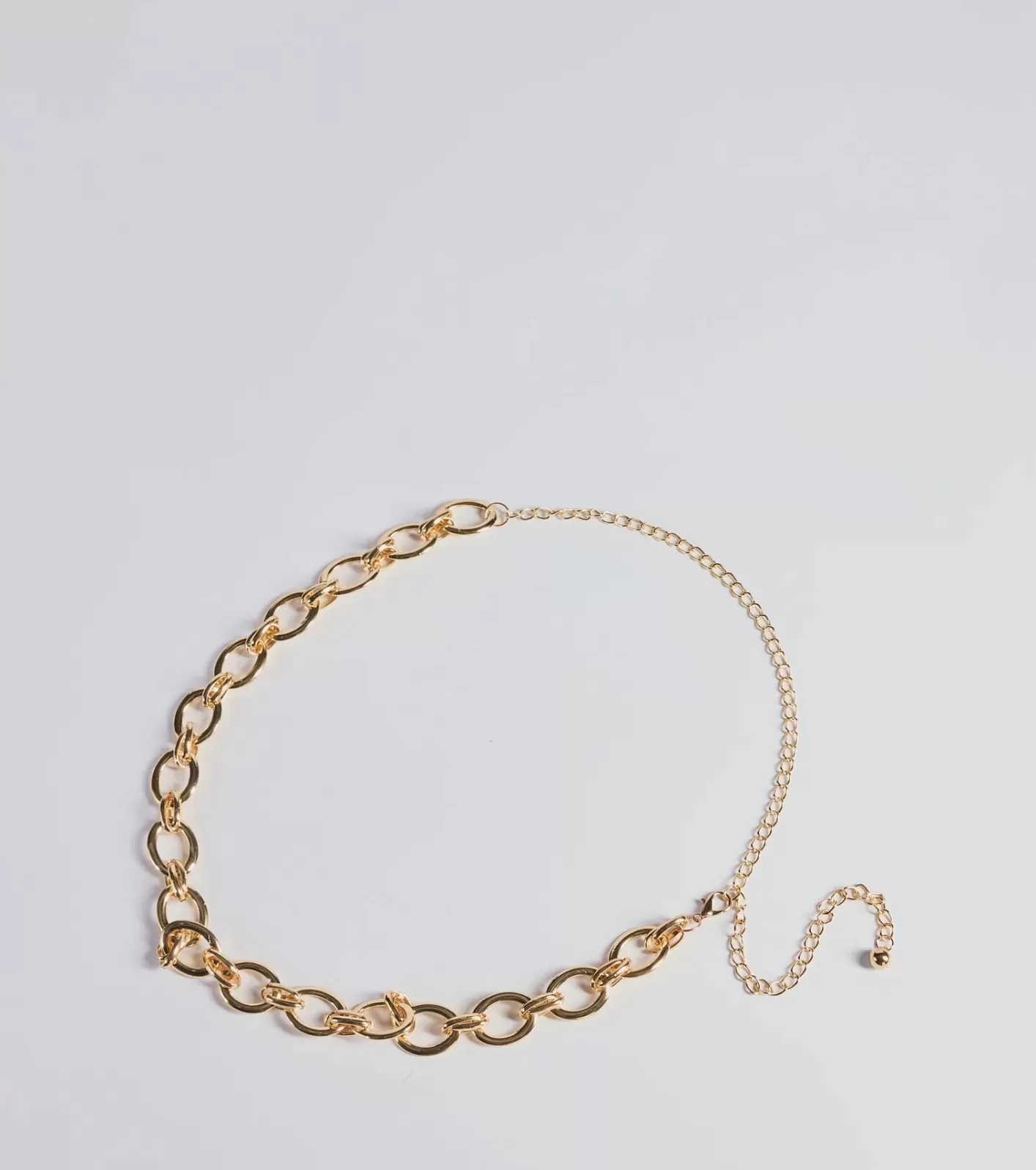 Windsor Edgy Vibes Chunky Chain Link Metal Belt GOLD Outlet