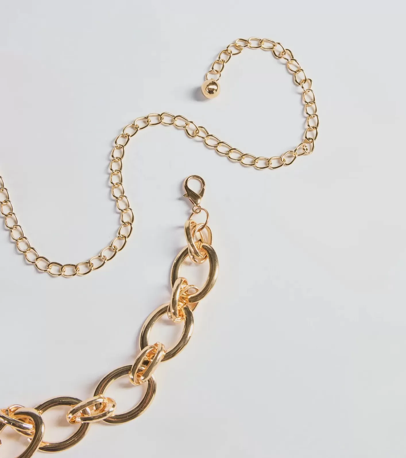 Windsor Edgy Vibes Chunky Chain Link Metal Belt GOLD Outlet