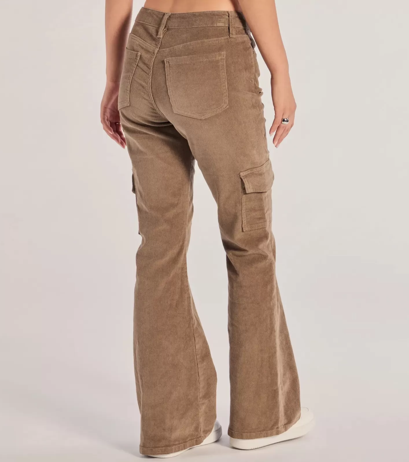 Windsor Effortless And Cool Corduroy Cargo Flare Pants OLIVE Online