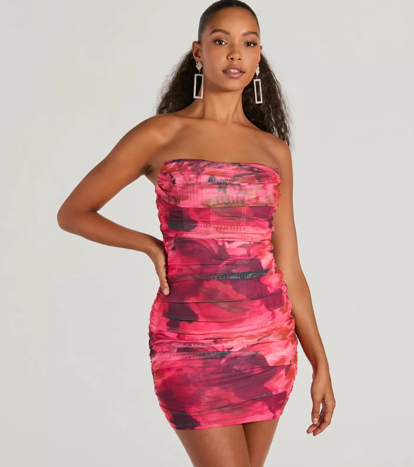 Windsor Effortlessly Enchant Strapless Bodycon Mini Dress PINK Sale