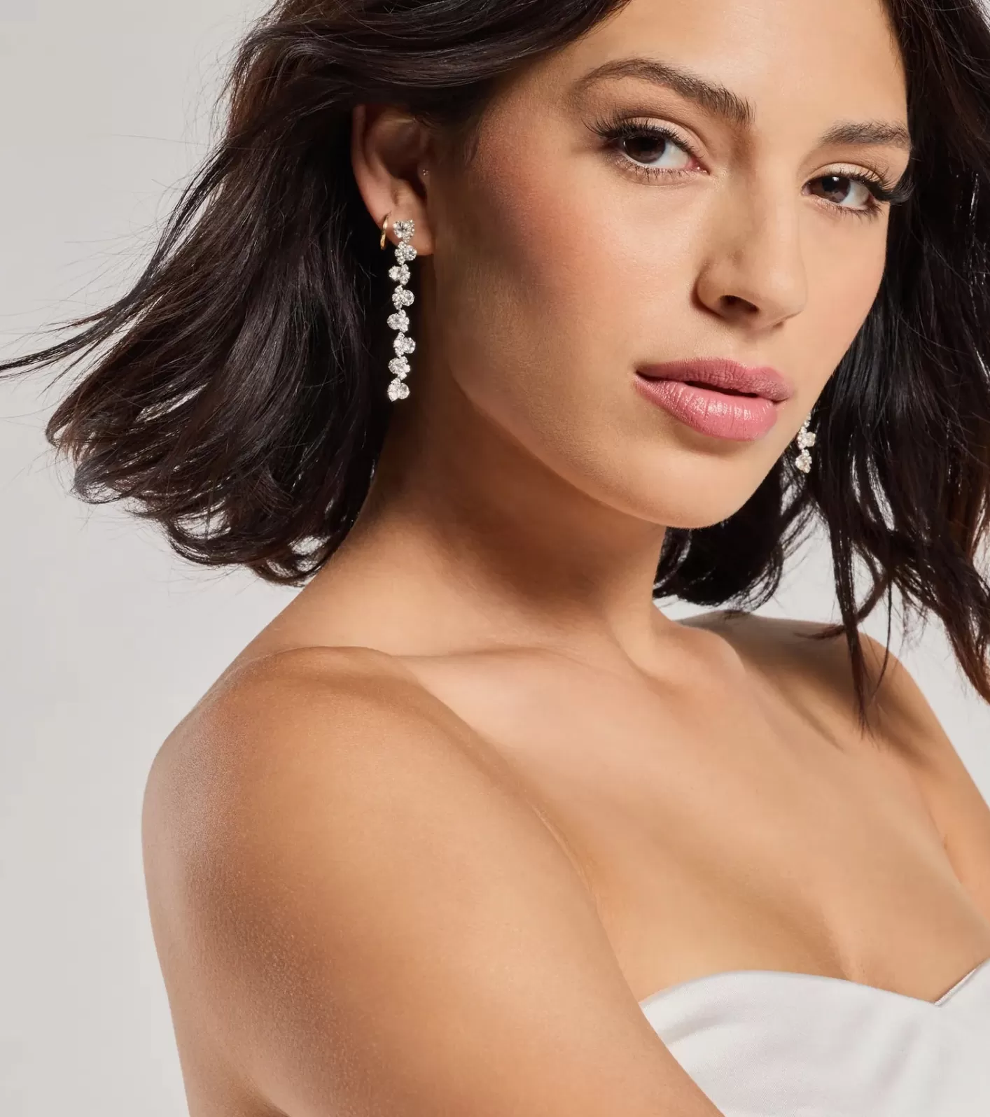 Windsor Elegant And Chic Rhinestone Duster Earrings SILVER Best