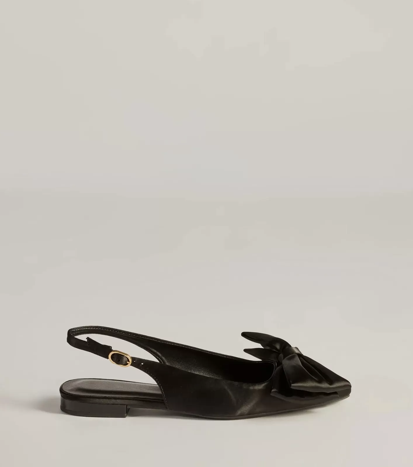Windsor Elegant Charm Faux Leather Bow Flats BLACK Fashion