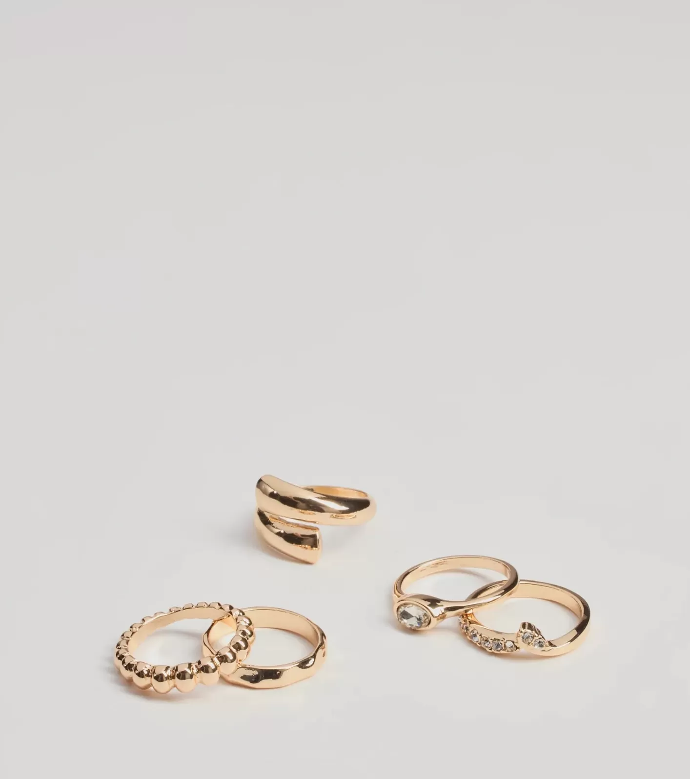 Windsor Elevated Chic Five Pack Ring Set GOLD Shop