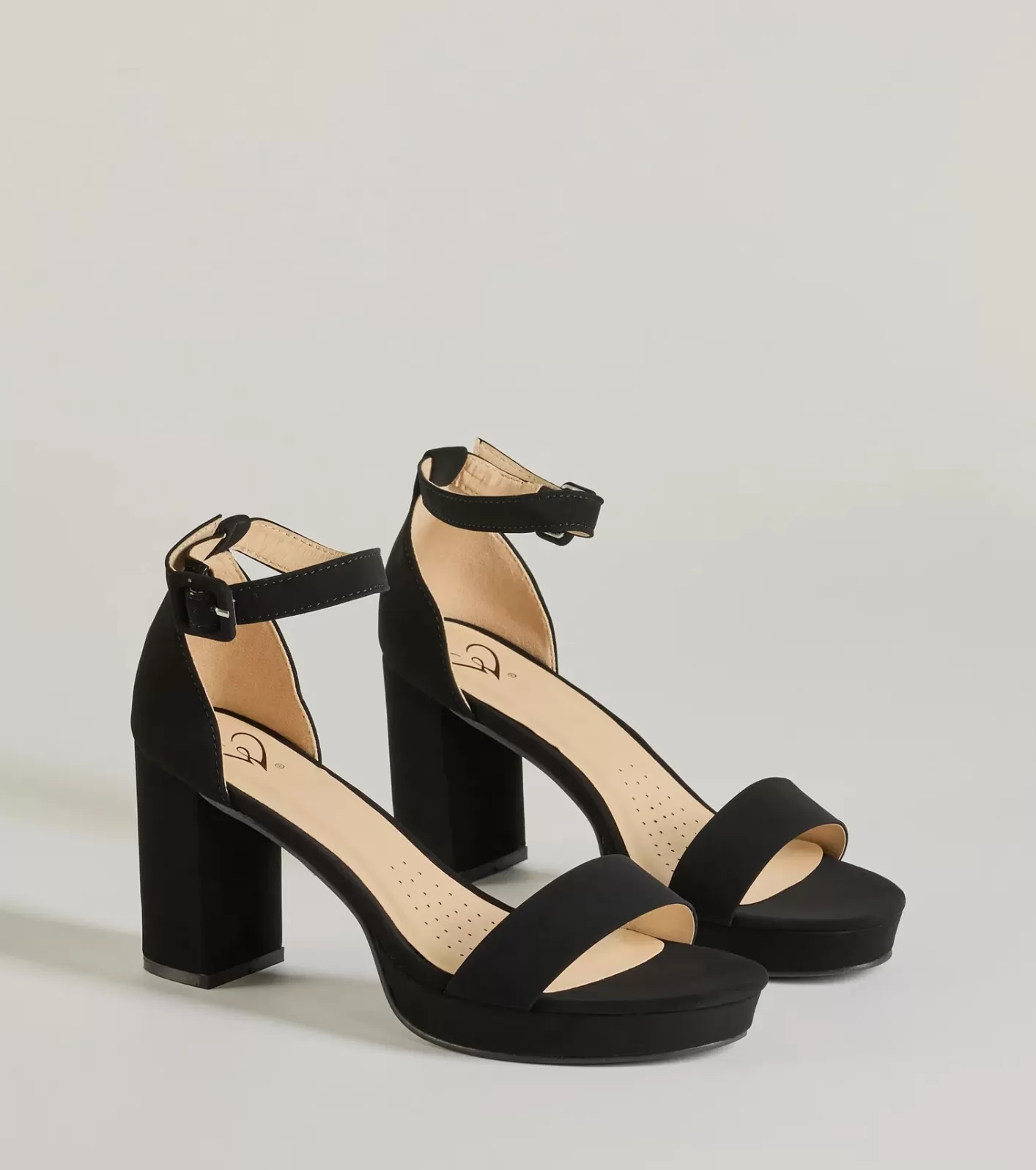 Windsor Elevated Glam Platform Block Heels BLACK Online