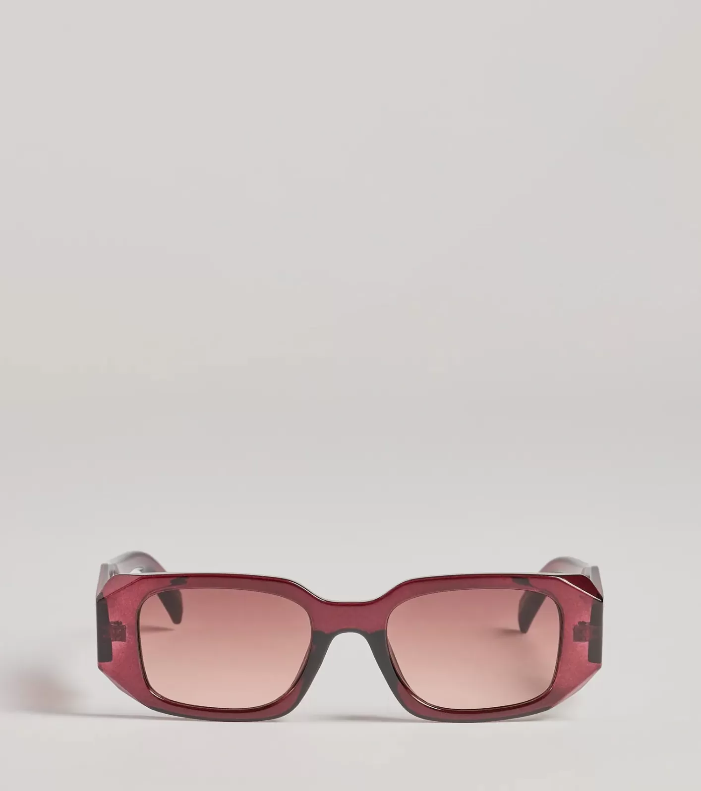 Windsor Elevated Glam Rectangle Sunglasses WINE Hot