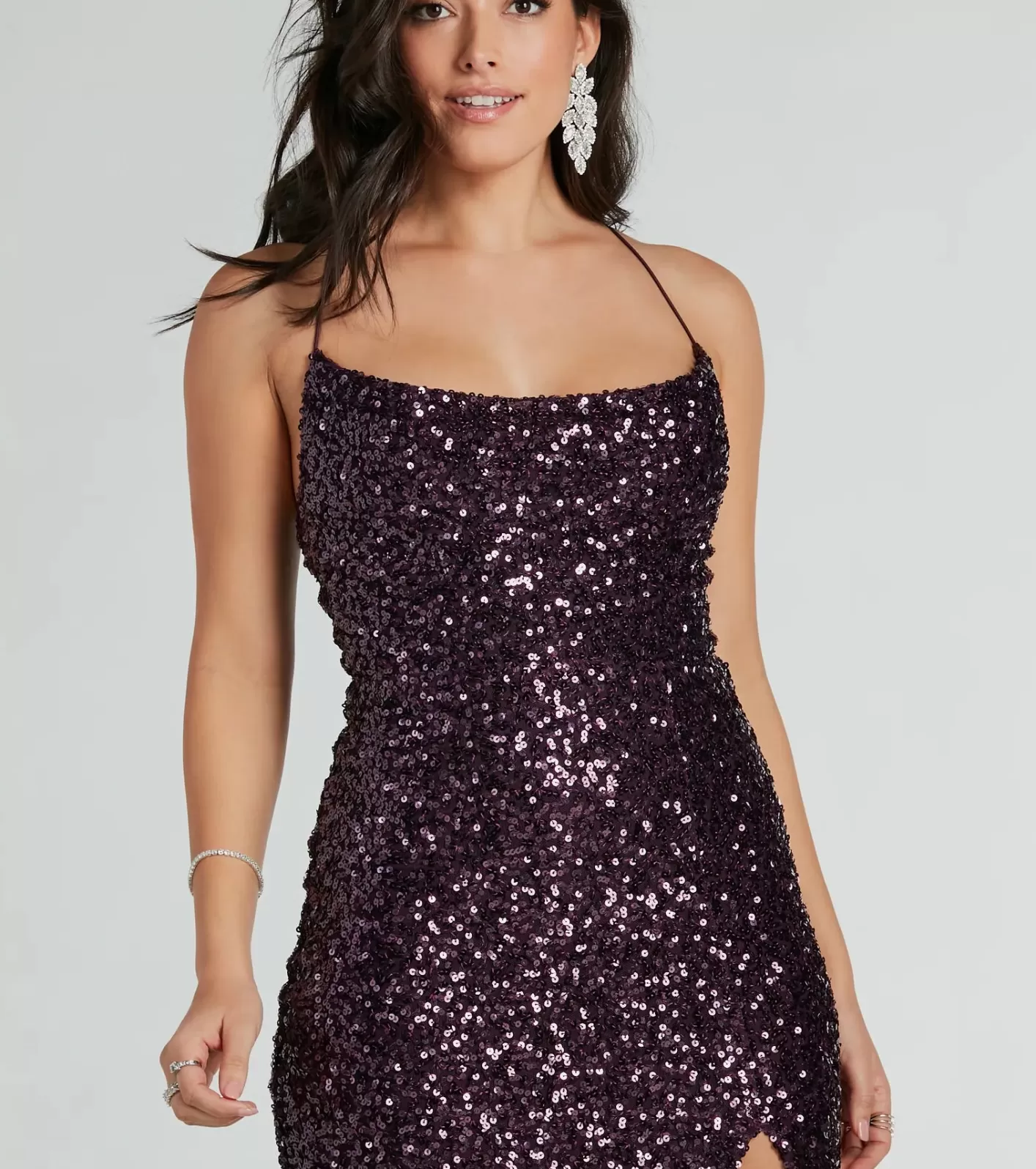 esperanza_formal_sequin_cowl_dress_49297.webp Windsor Esperanza Formal Sequin Cowl Dress PLUM Store