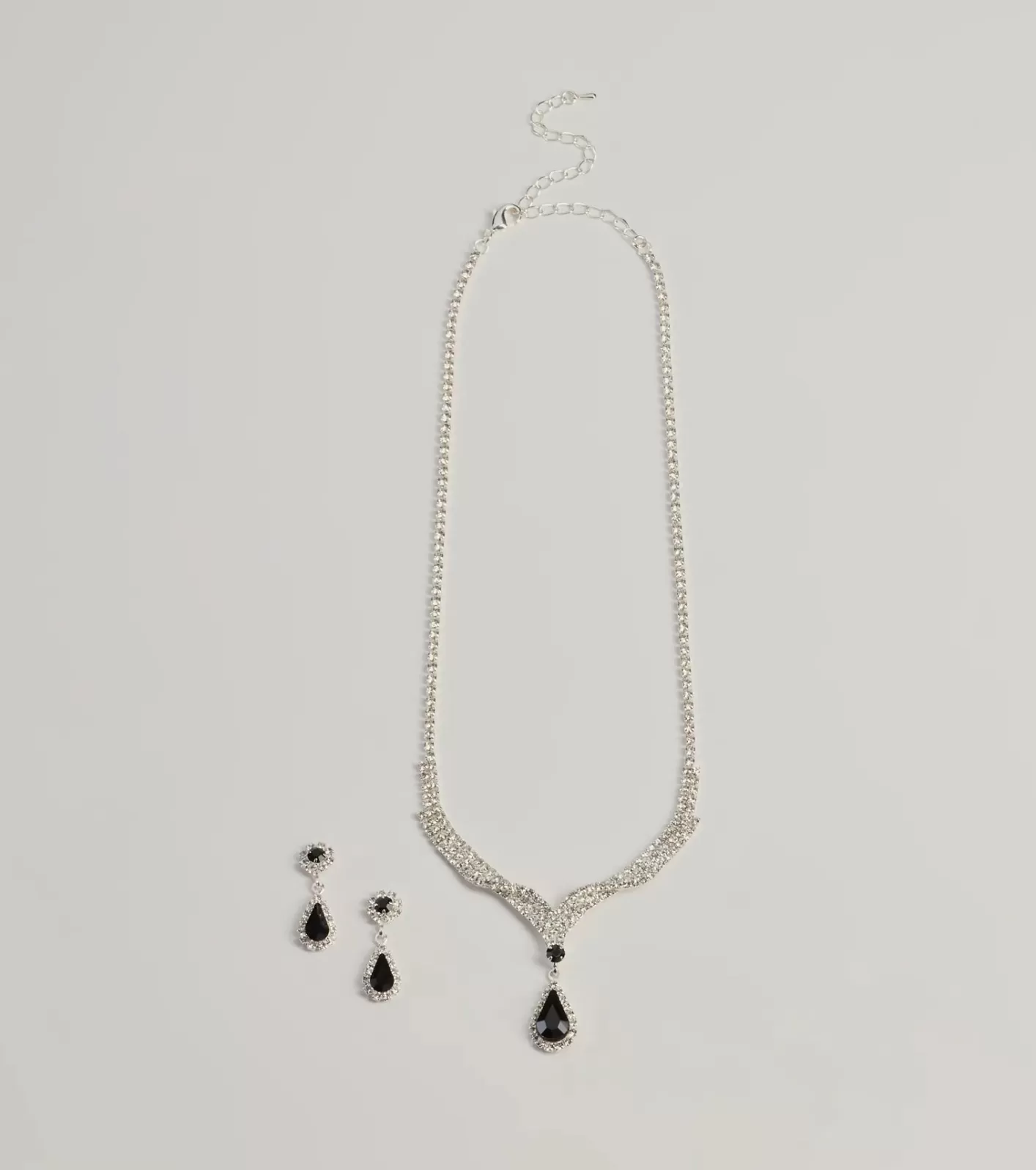 Windsor Exude Luxe Necklace And Earrings Set BLACK Outlet