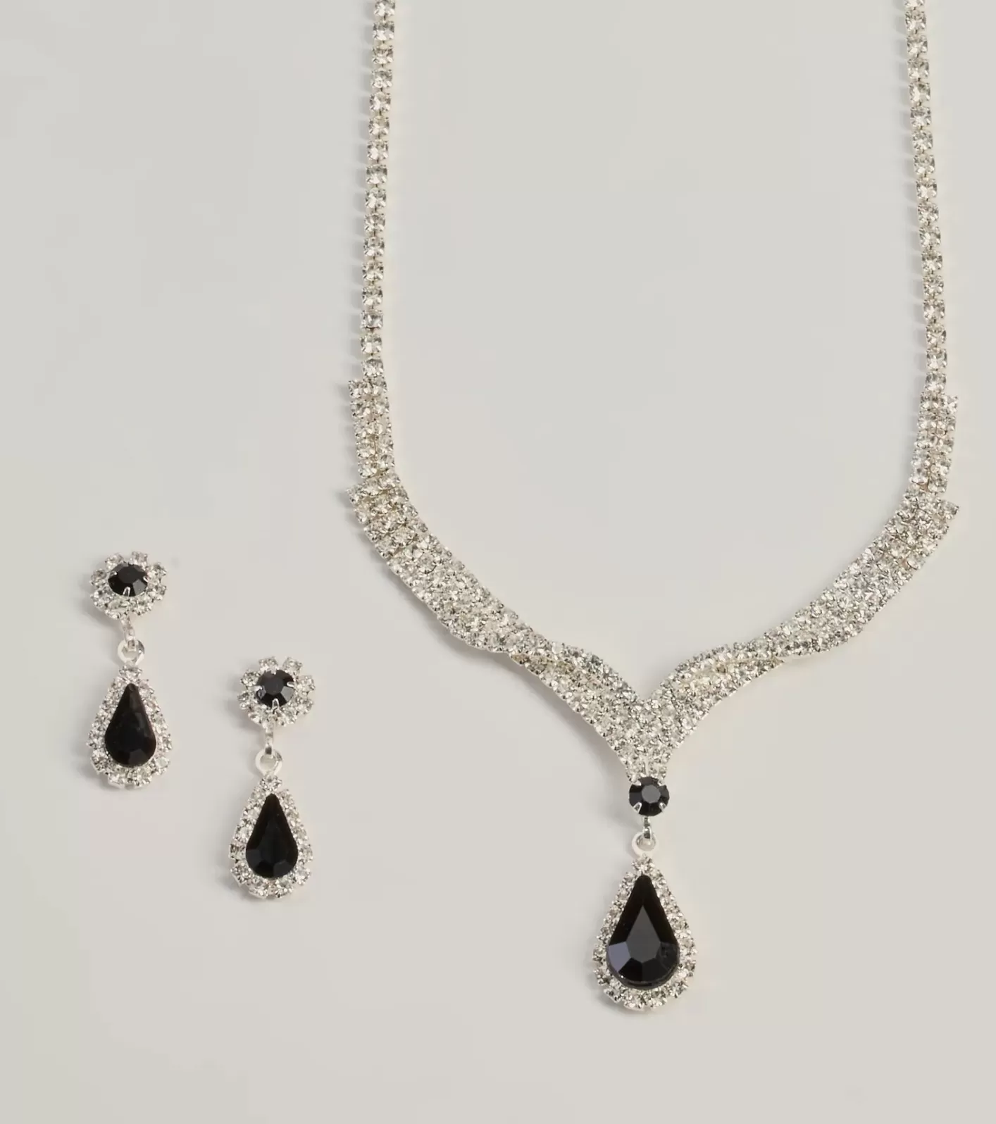 Windsor Exude Luxe Necklace And Earrings Set BLACK Outlet