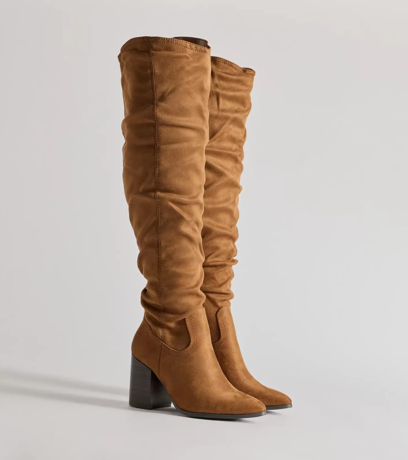 Windsor Fab Slouched Over-The-Knee Boots BROWN Clearance