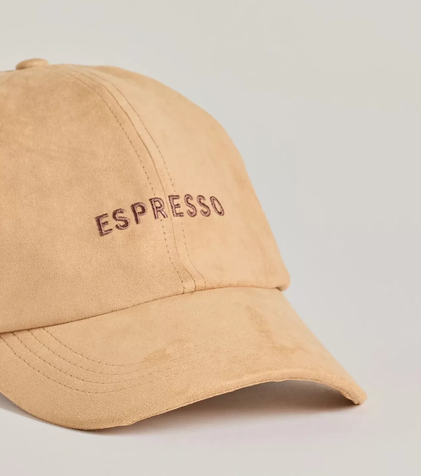 Windsor Faux Suede Espresso Script Cap BEIGE Sale