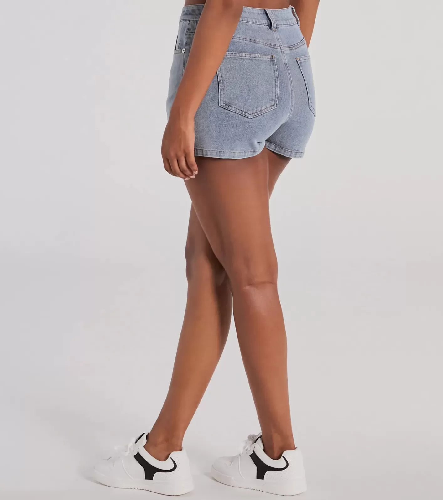 Windsor Favorite Look High-Rise Slit Mini Denim Skort MEDIUMDENIM Cheap
