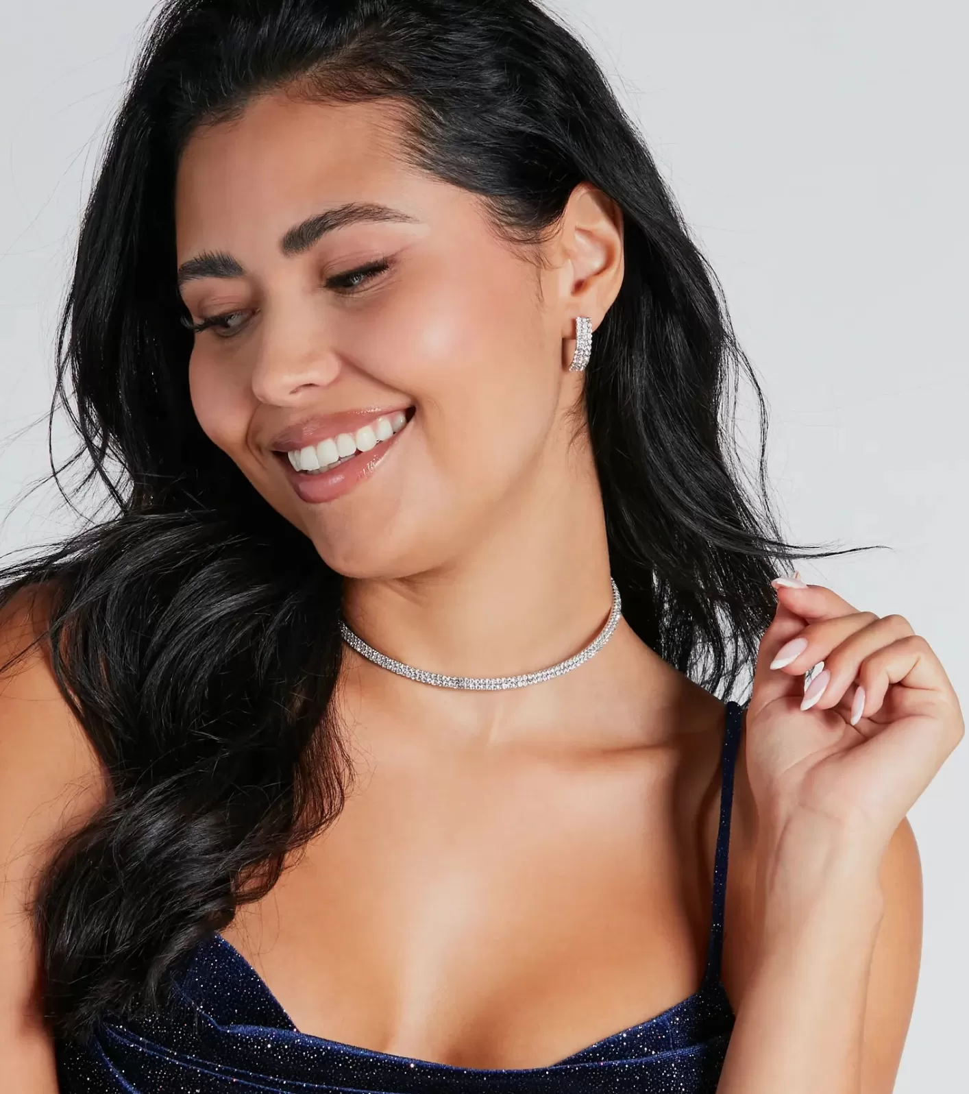 Windsor Feeling Fabulous Choker And Earrings Set SILVER Sale