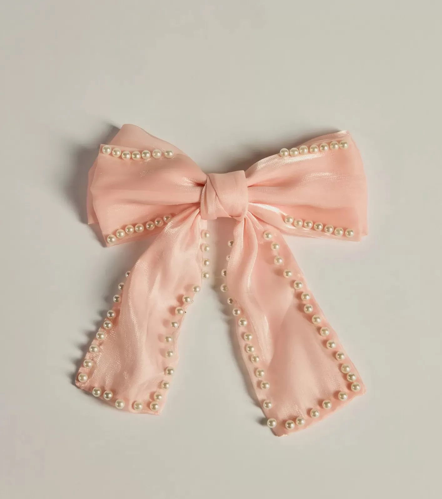 Windsor Feeling So Charmed Faux Pearl Chiffon Hair Bow PINK Store