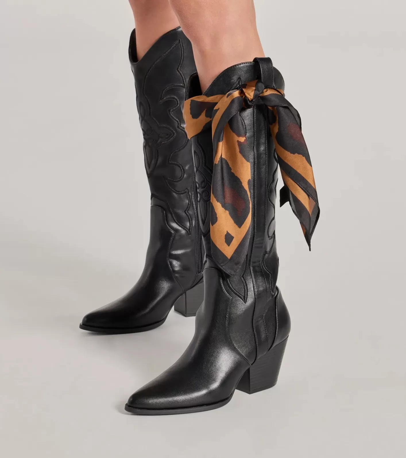 Windsor Fierce Diva Print Satin Scarf LEOPARD Store