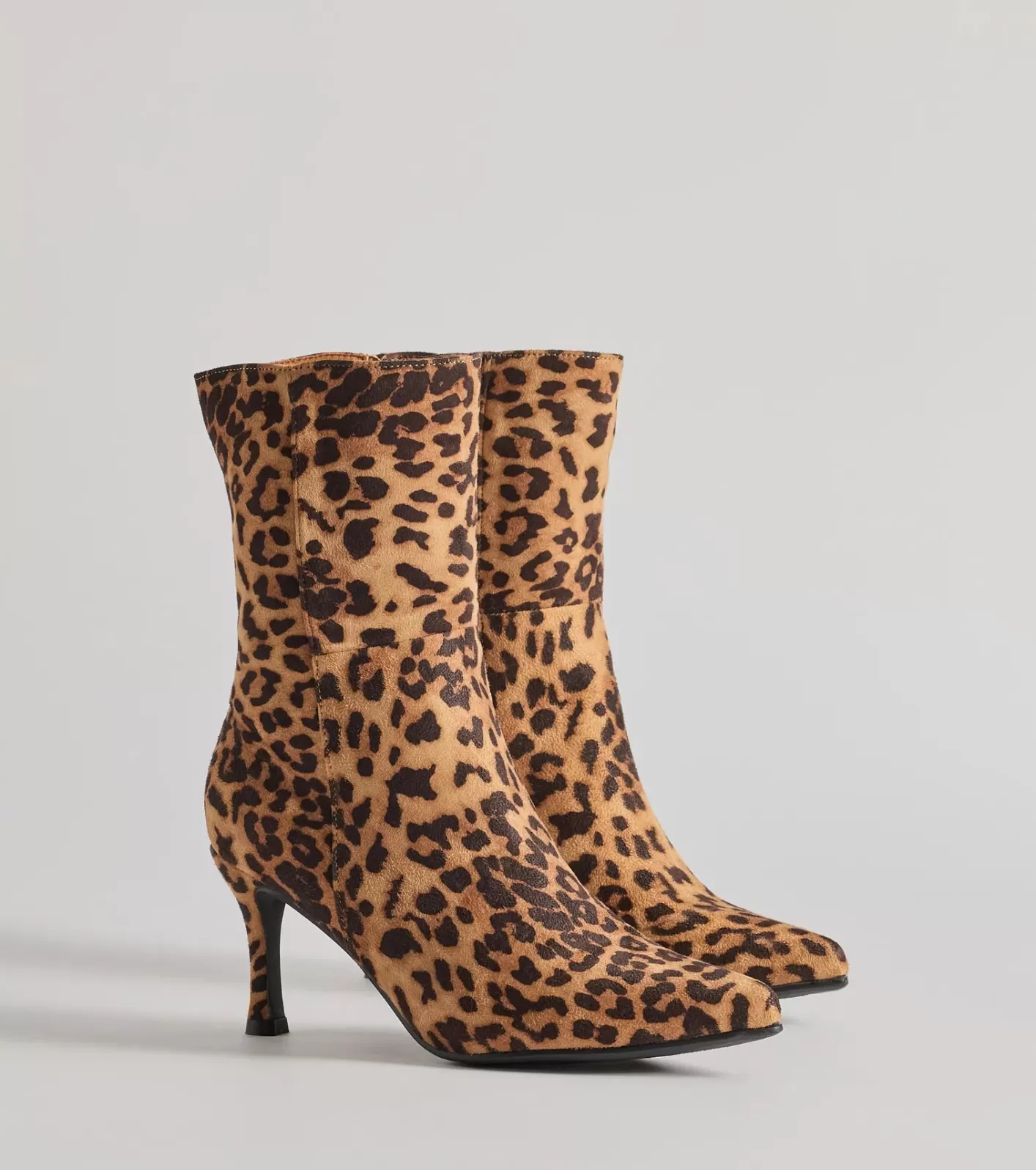 Windsor Fierce Strut Print Stiletto Booties LEOPARD Hot