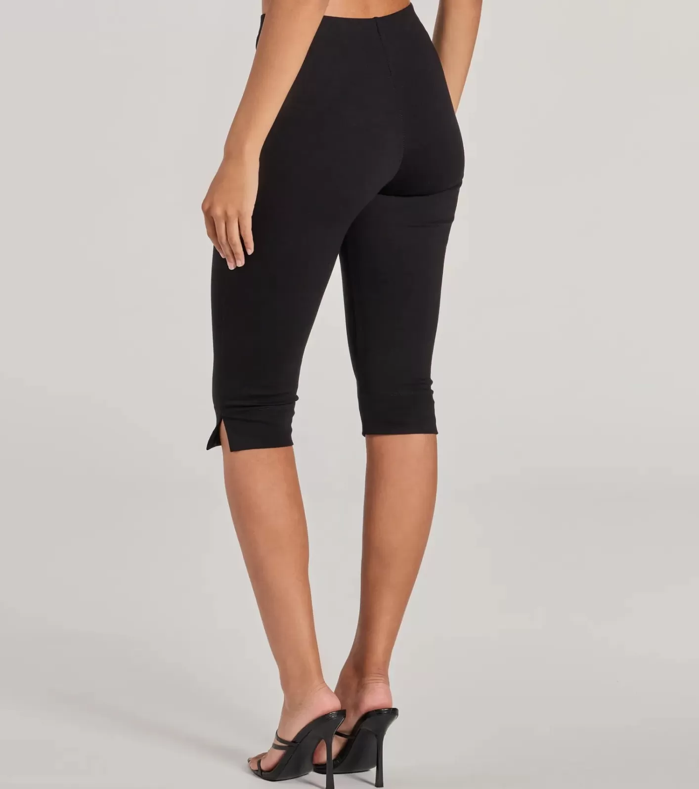 Windsor Forever On Trend High Rise Ponte Capri Pants BLACK Shop
