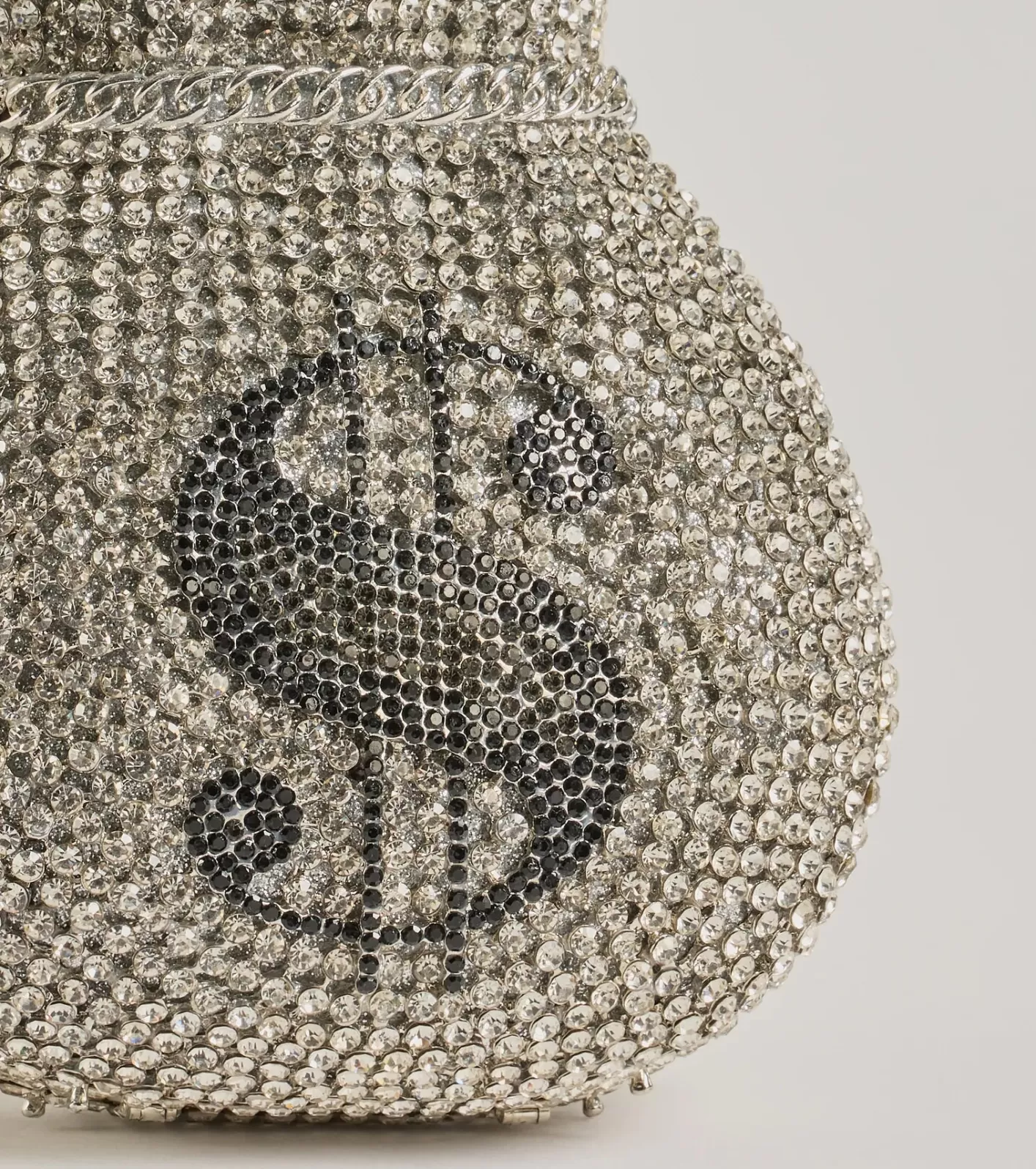 Windsor Get That Money Rhinestone Clutch SILVER Sale