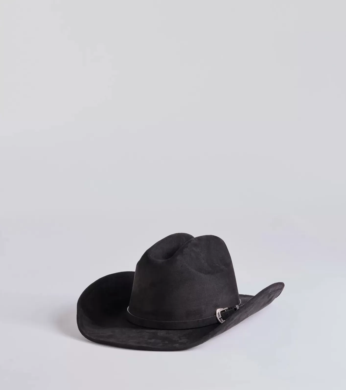 Windsor Glam Western Vibe Rhinestone Buckle Strap Cowboy Hat BLACK Flash Sale
